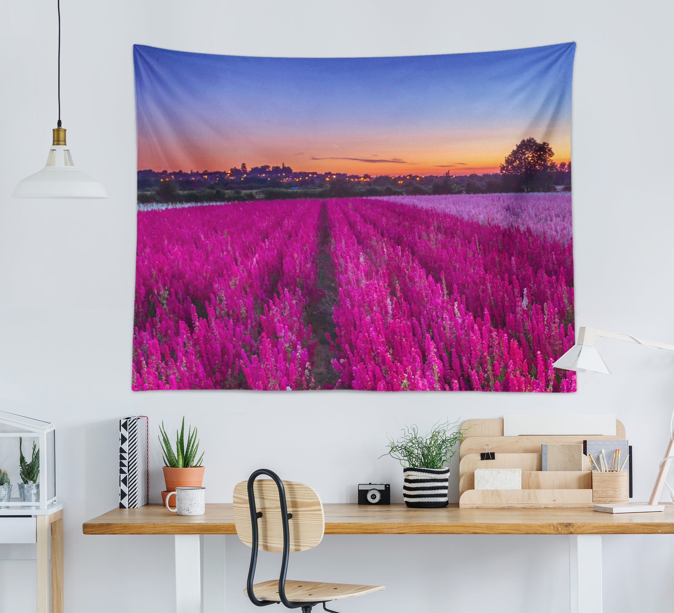 3D Flower Field 11653 Assaf Frank Tapestry Hanging Cloth Hang