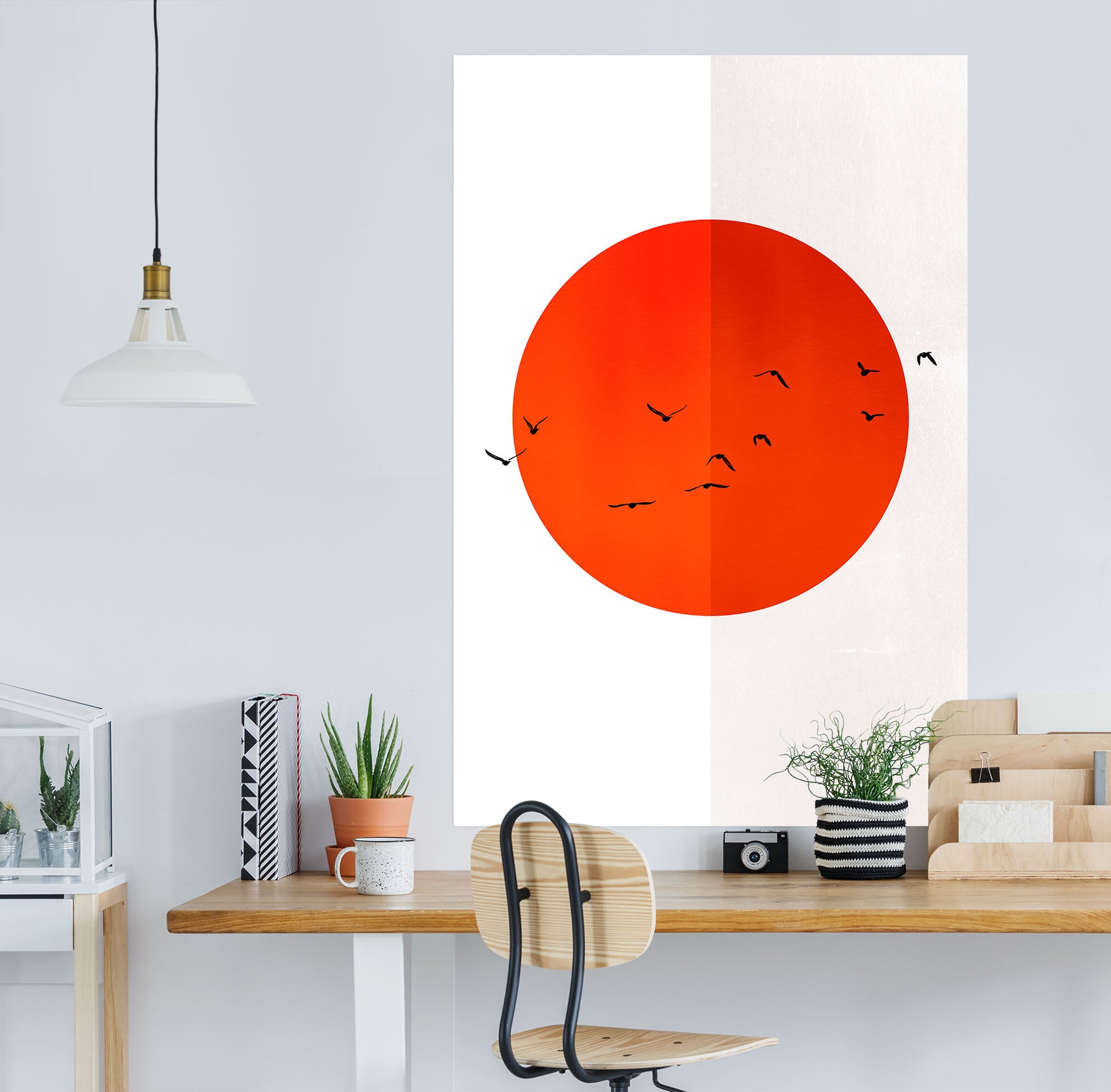 3D Red Sun 211 Boris Draschoff Wall Sticker