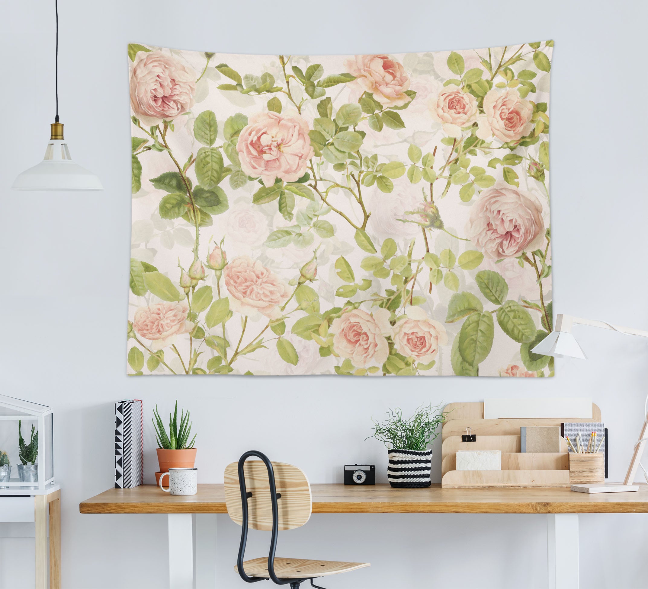 3D Rose Leaves 5313 Uta Naumann Tapestry Hanging Cloth Hang