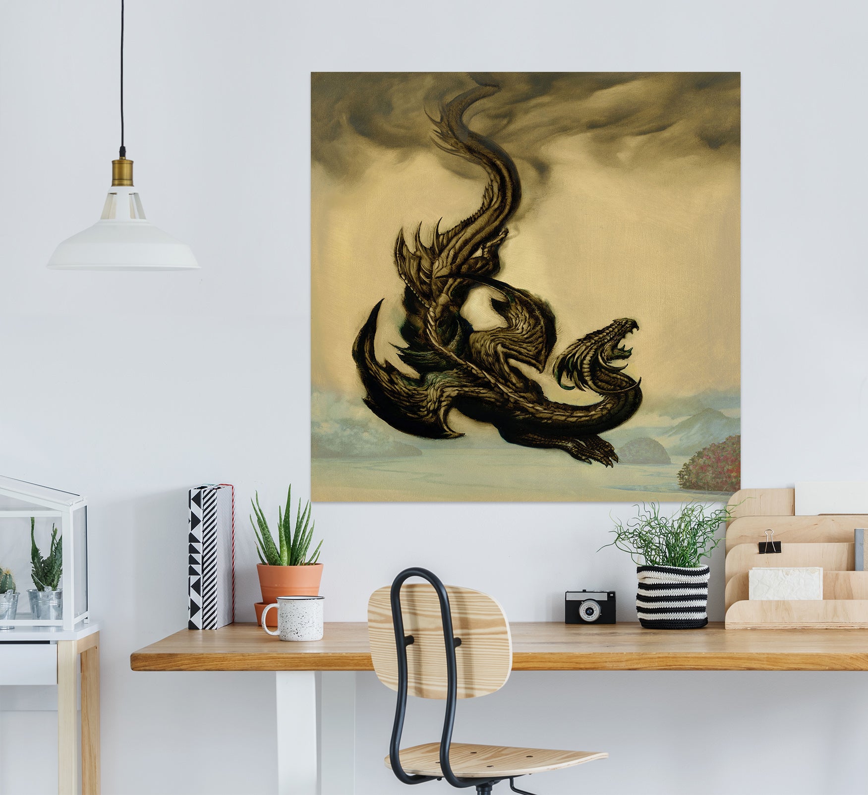 3D Black Dragon 8059 Ciruelo Wall Sticker