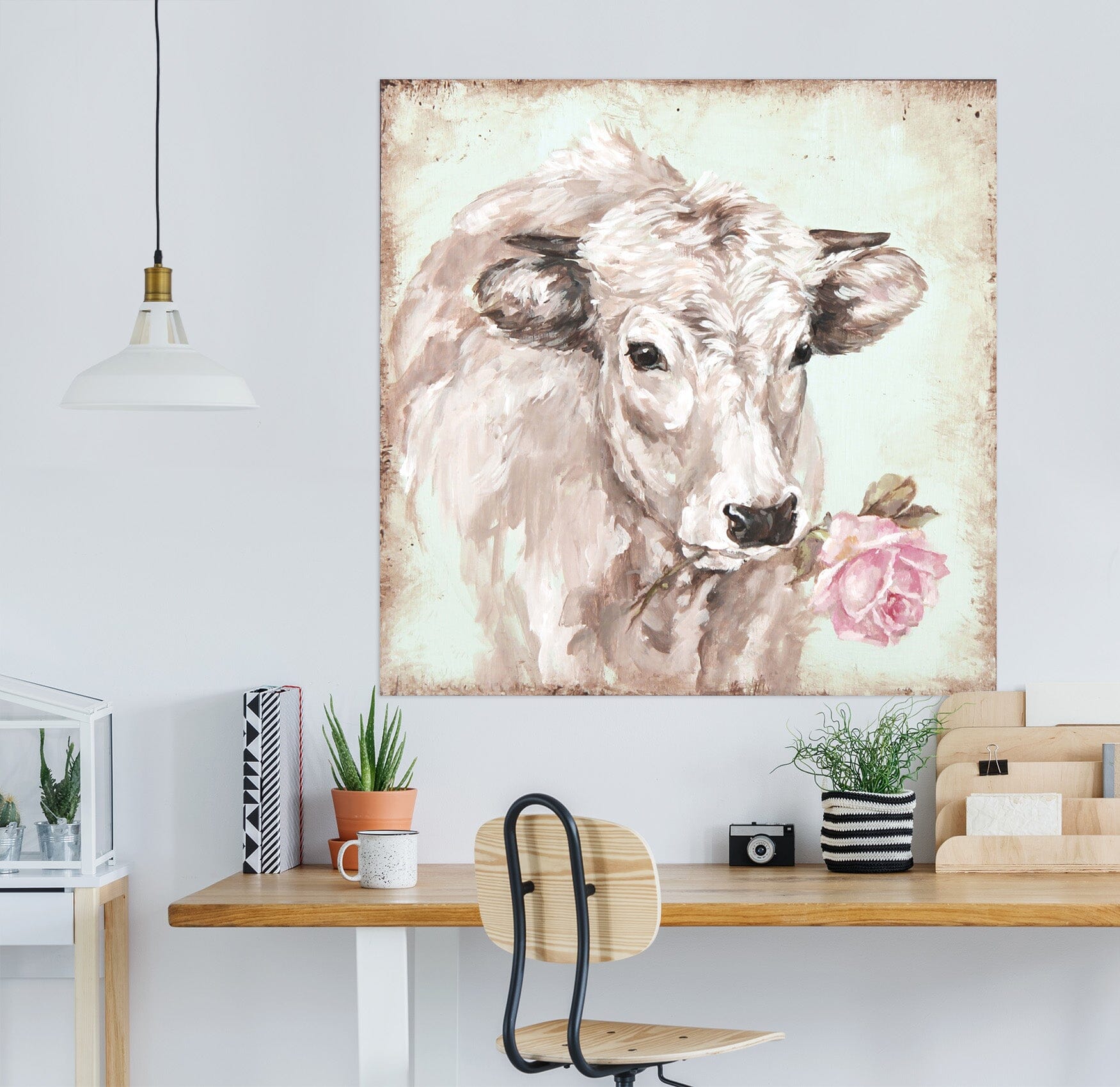 3D Cow Rose 002 Debi Coules Wall Sticker Wallpaper AJ Wallpaper 2 