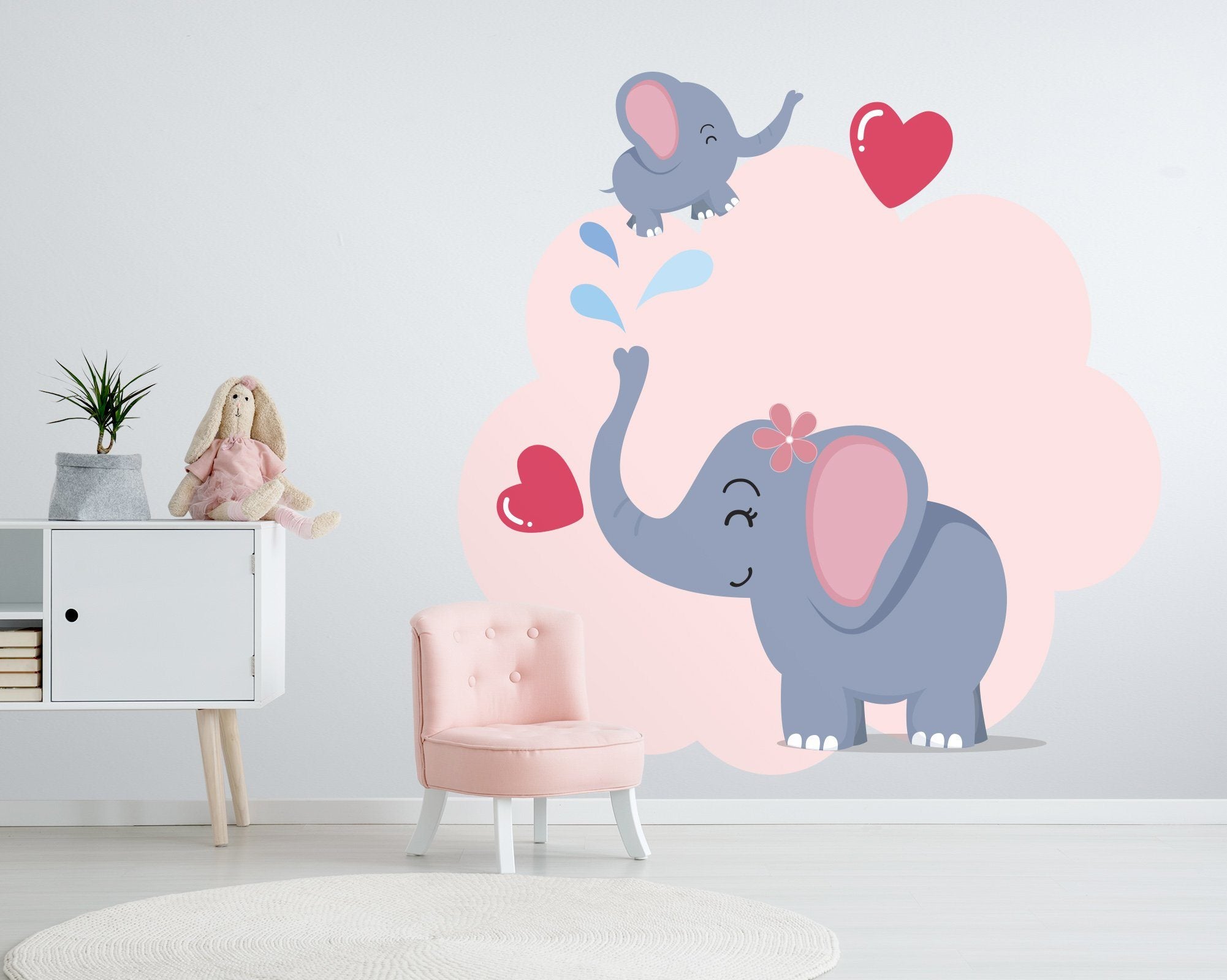 3D Cartoon Elephant 255 Wall Stickers Wallpaper AJ Wallpaper 