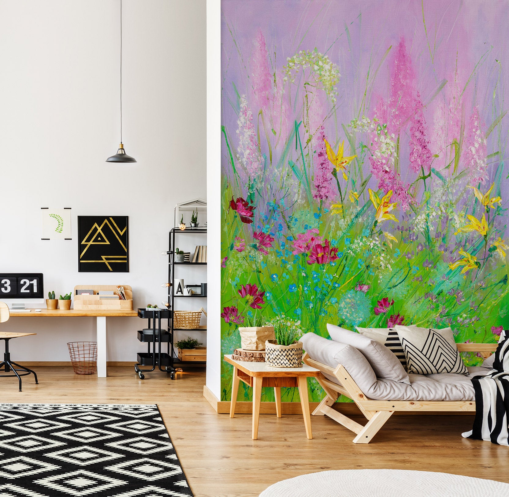 3D Green Grass Flower 187 Skromova Marina Wall Mural Wall Murals