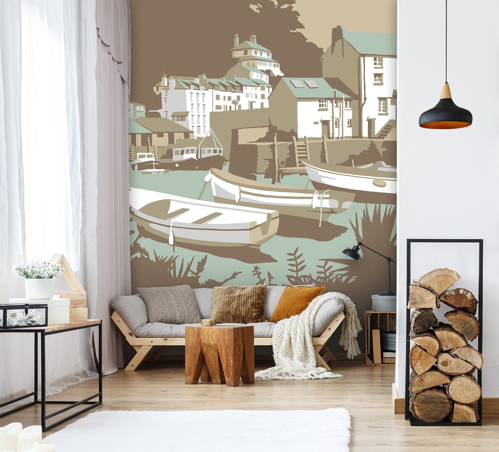 3D Polperro 1038 Steve Read Wall Mural Wall Murals Wallpaper AJ Wallpaper 2 