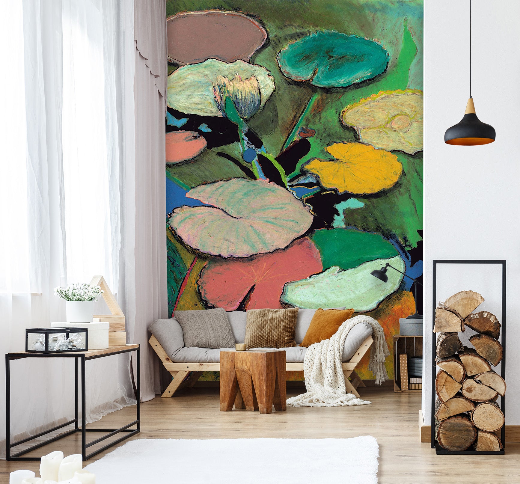 3D Painted Pond 299 Allan P. Friedlander Wall Mural Wall Murals