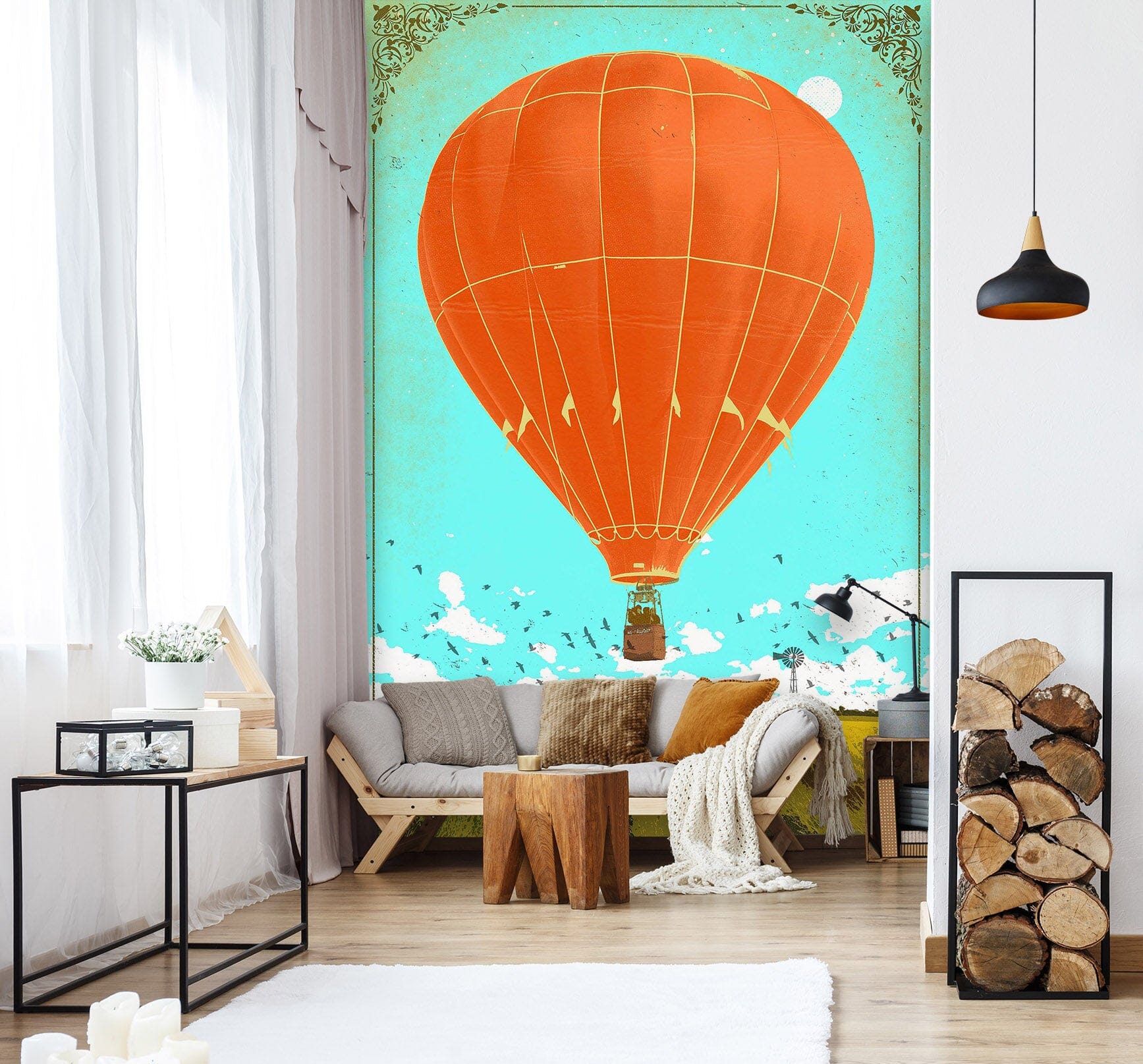 3D Hot Air Balloon 1407 Showdeer Wall Mural Wall Murals Wallpaper AJ Wallpaper 2 