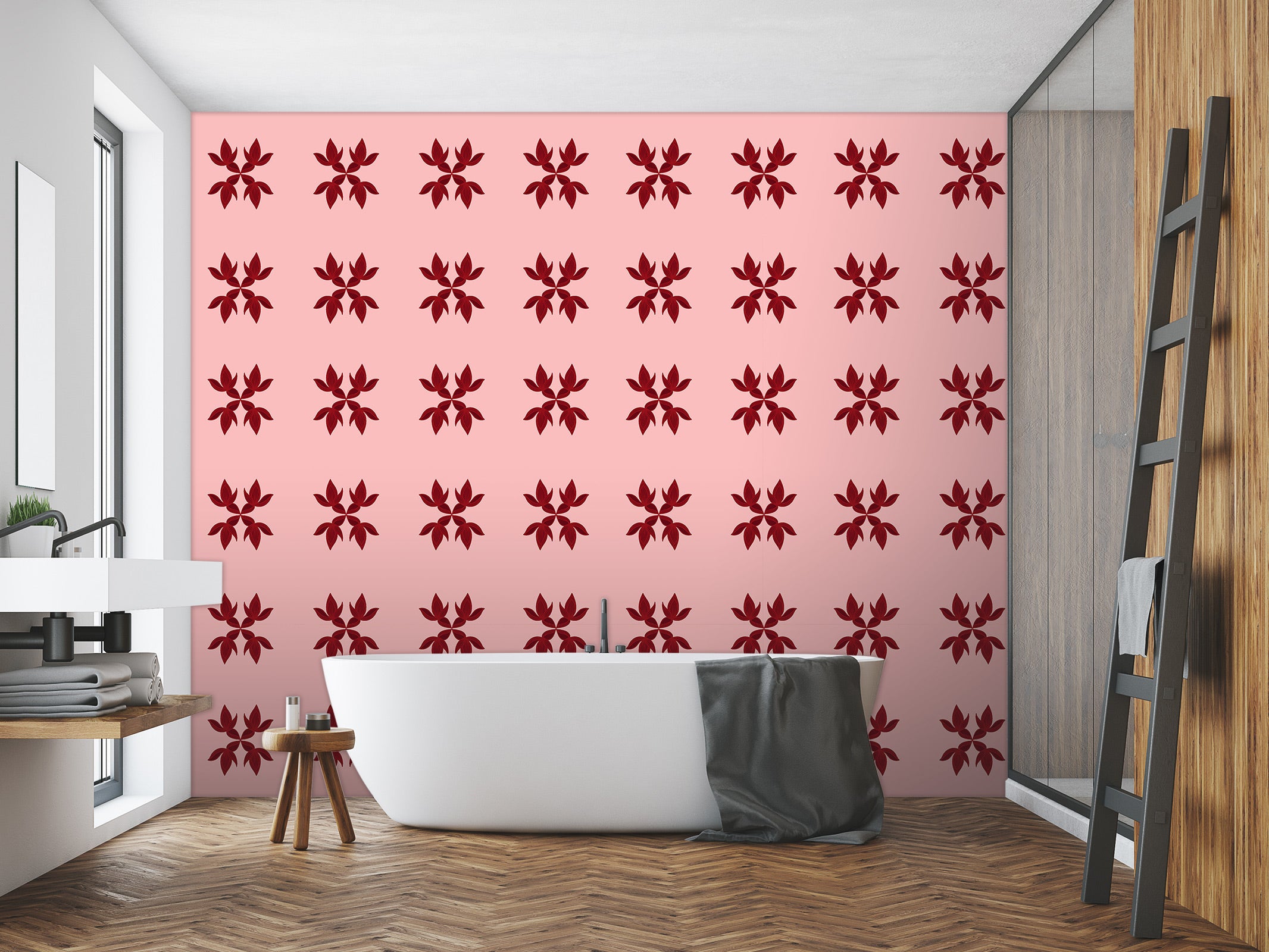 3D Red Pattern 12080 Kashmira Jayaprakash Wall Mural Wall Murals