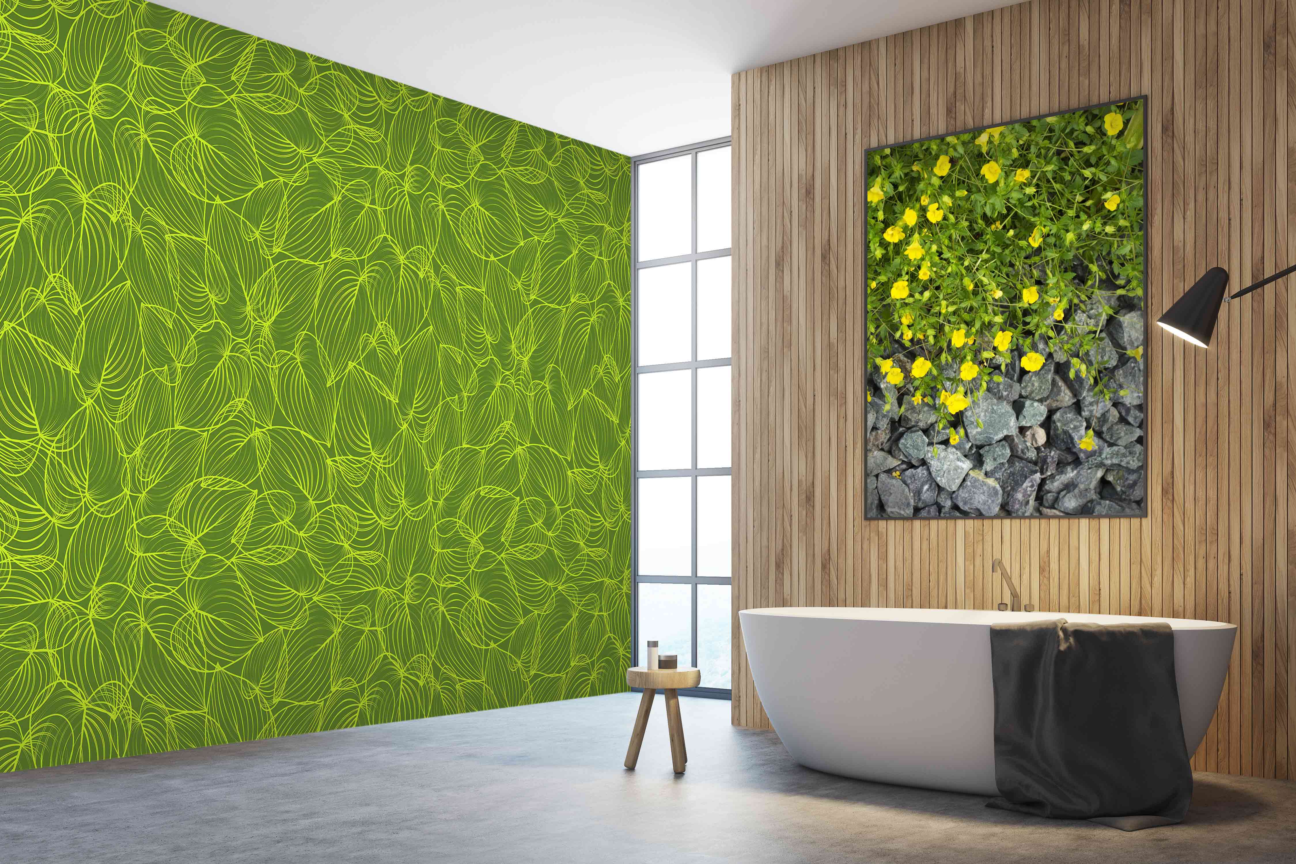 3D Green Leaves Texture 12055 Kashmira Jayaprakash Wall Mural Wall Murals