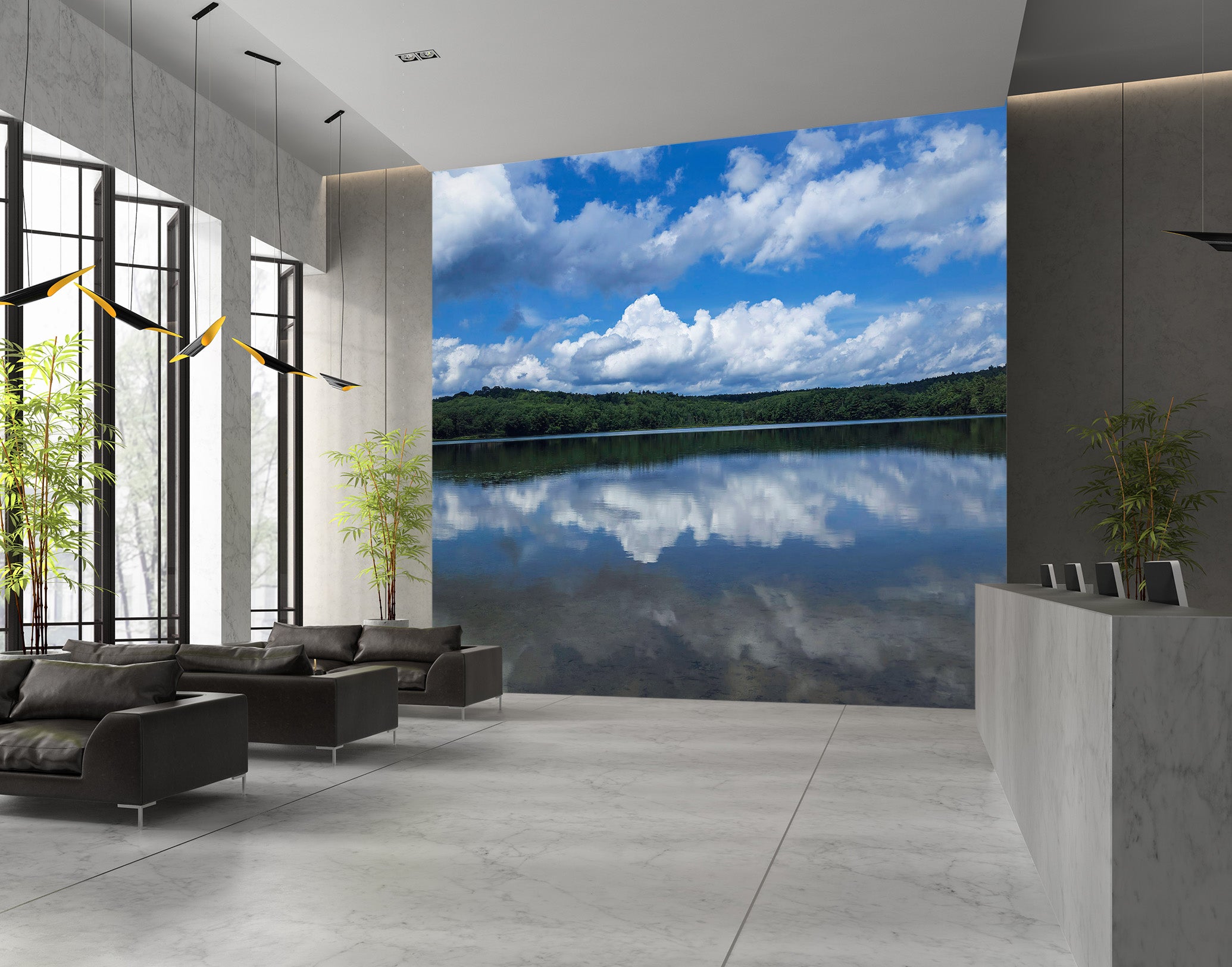 3D Cloud Lake 104 Jerry LoFaro Wall Mural Wall Murals