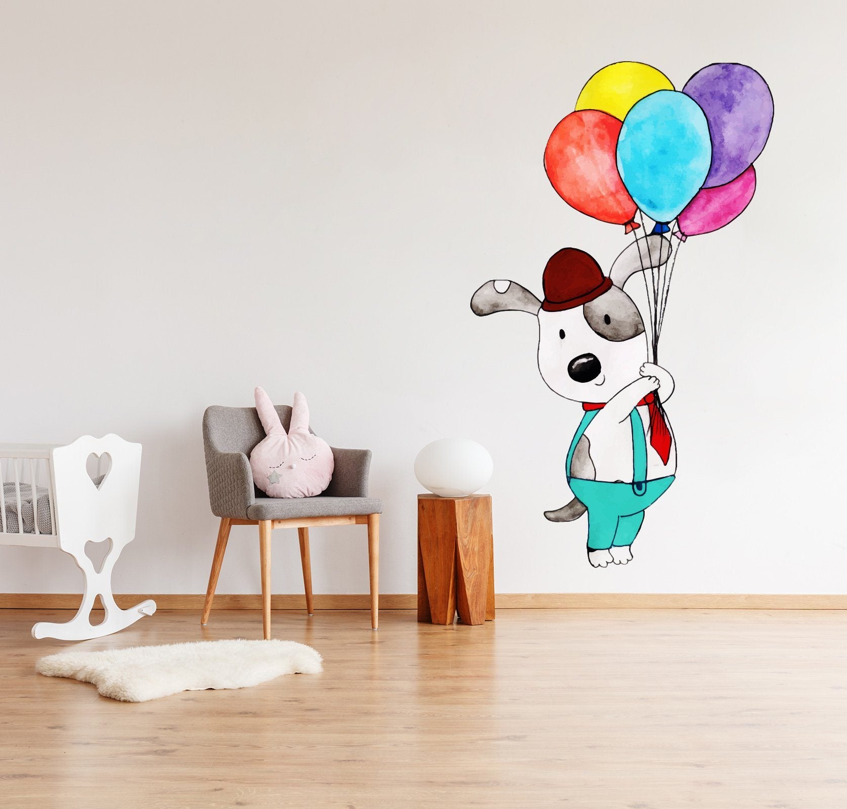 3D Dog Balloon 122 Wall Stickers Wallpaper AJ Wallpaper 