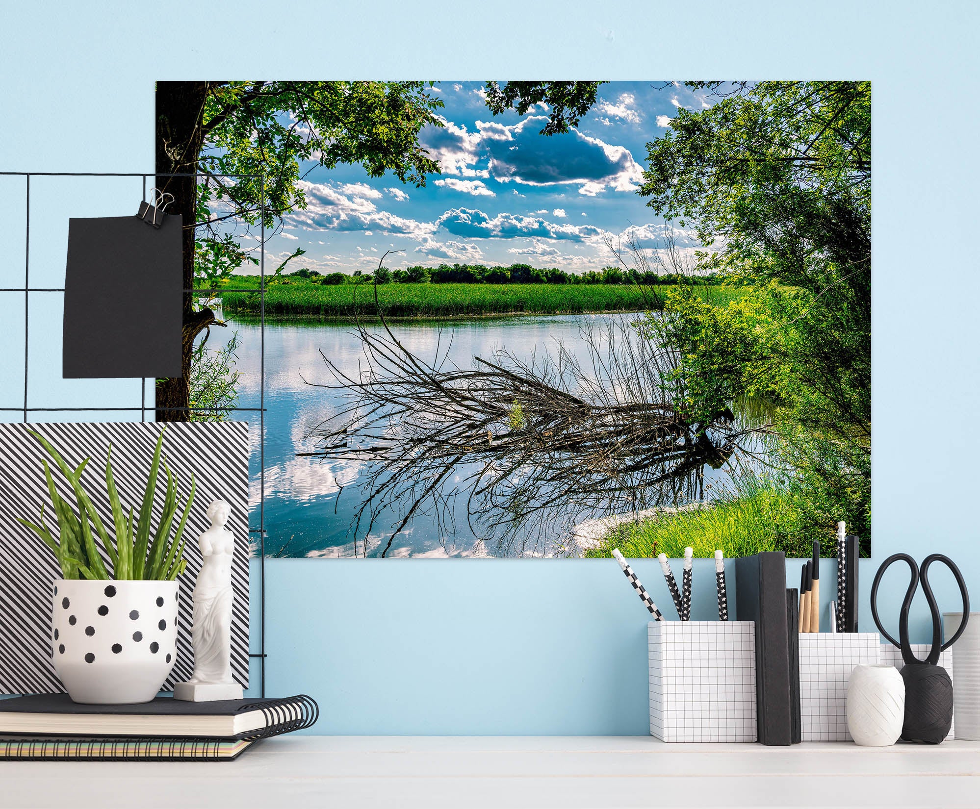 3D Cloud Lake Branches 4028 Beth Sheridan Wall Sticker