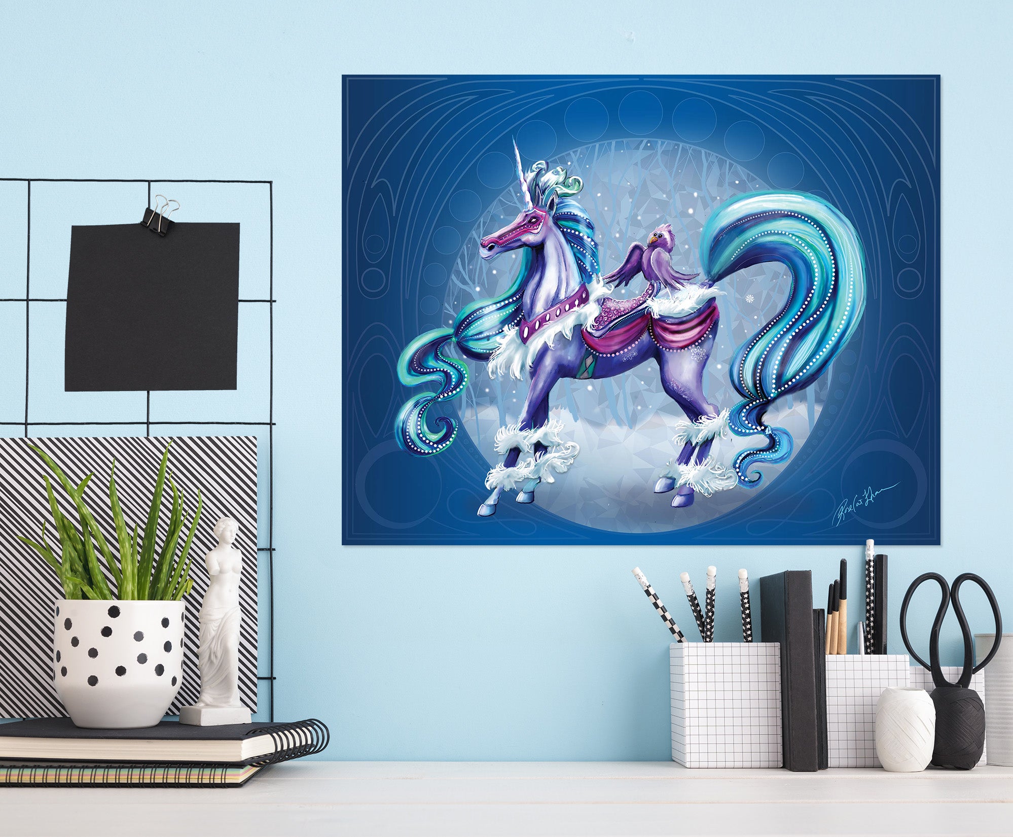 3D Cloud Unicorn 207 Rose Catherine Khan Wall Sticker