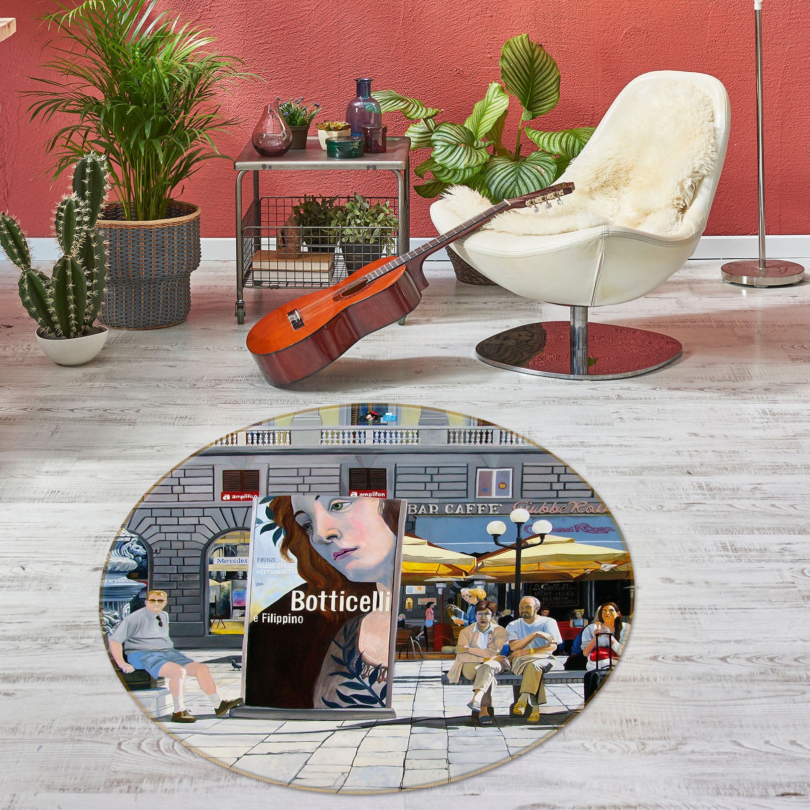 3D Street 11073 Matthew Holden Bates Rug Round Non Slip Rug Mat