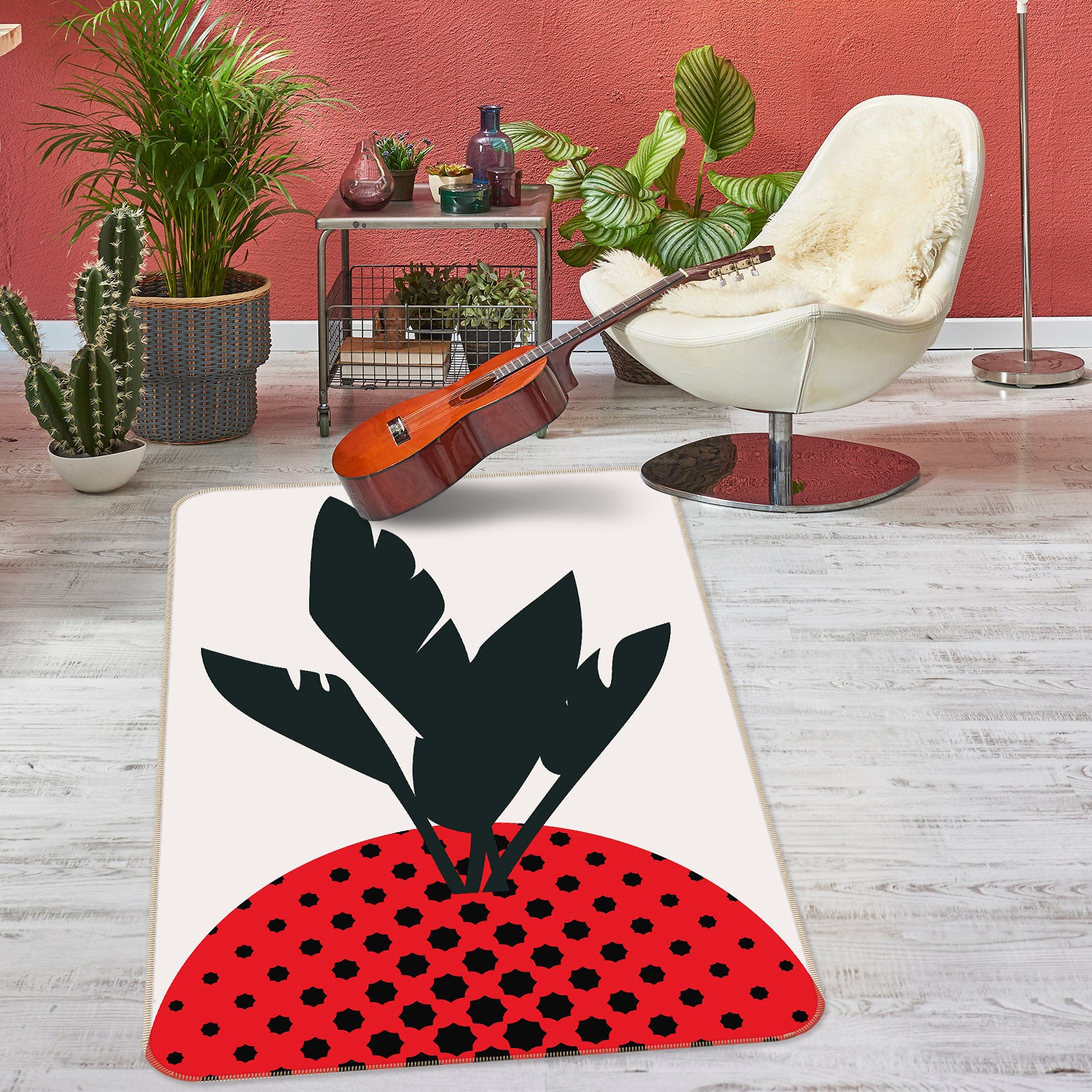 3D Merry Strawberry 1081 Boris Draschoff Rug Non Slip Rug Mat