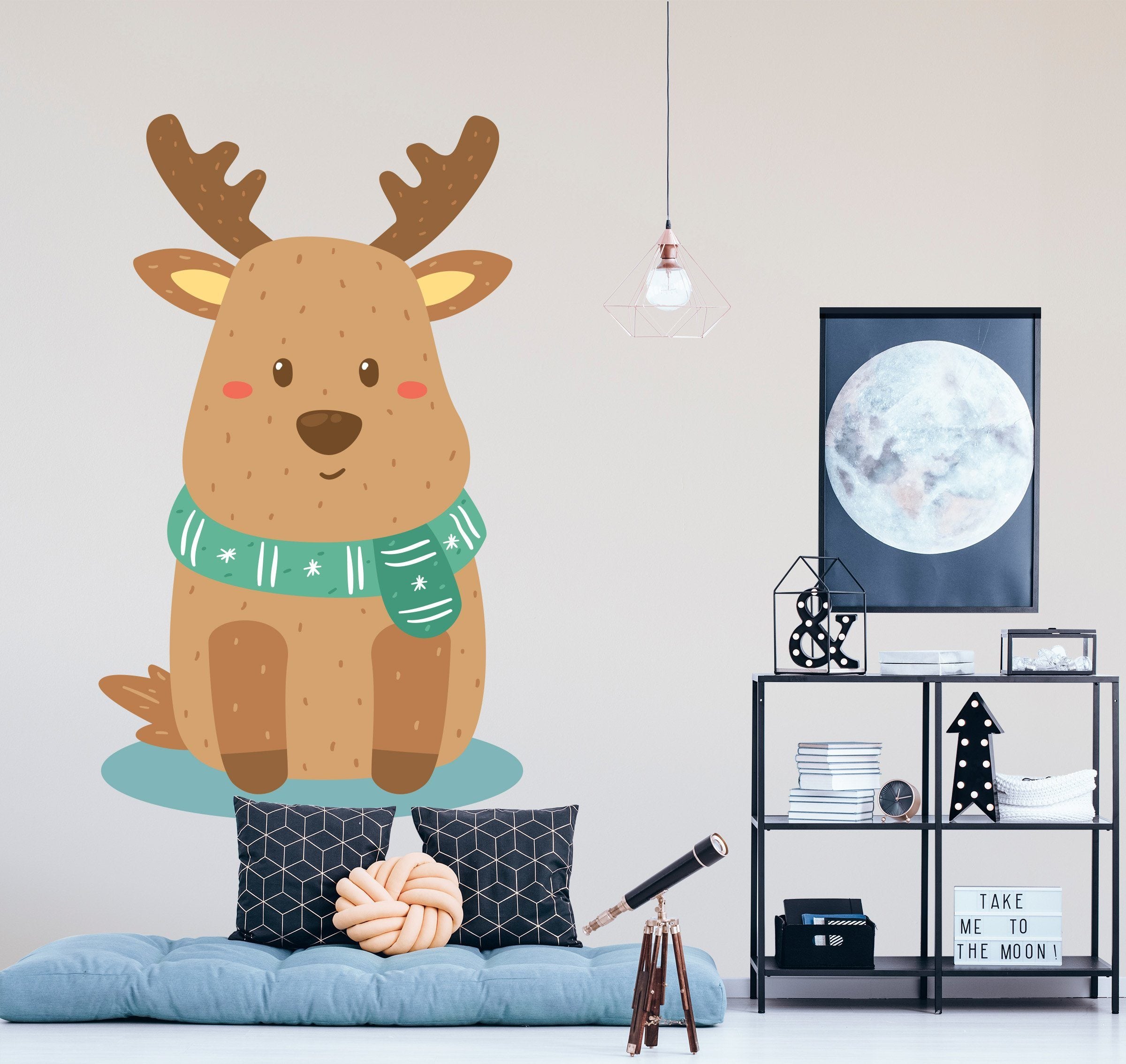 3D Cartoon Deer 212 Wall Stickers Wallpaper AJ Wallpaper 