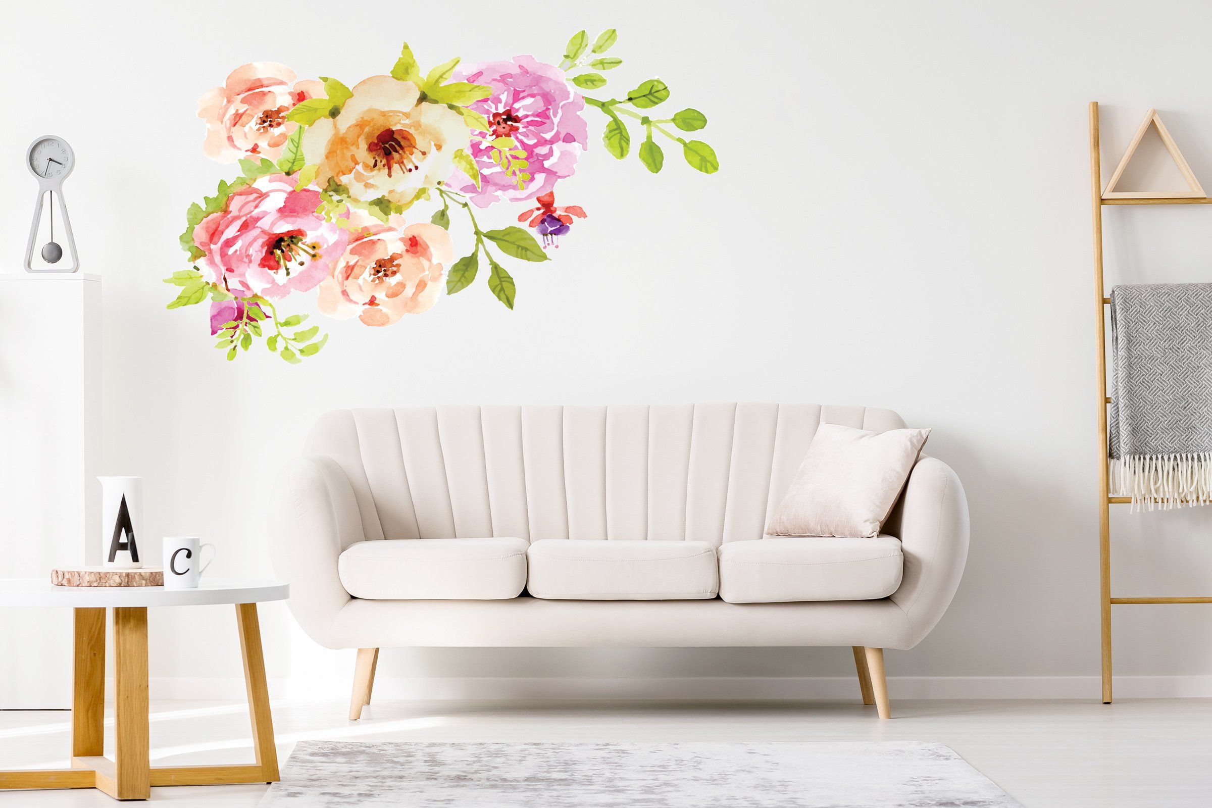 3D Gouache Drawing Flowers 184 Wall Stickers Wallpaper AJ Wallpaper 