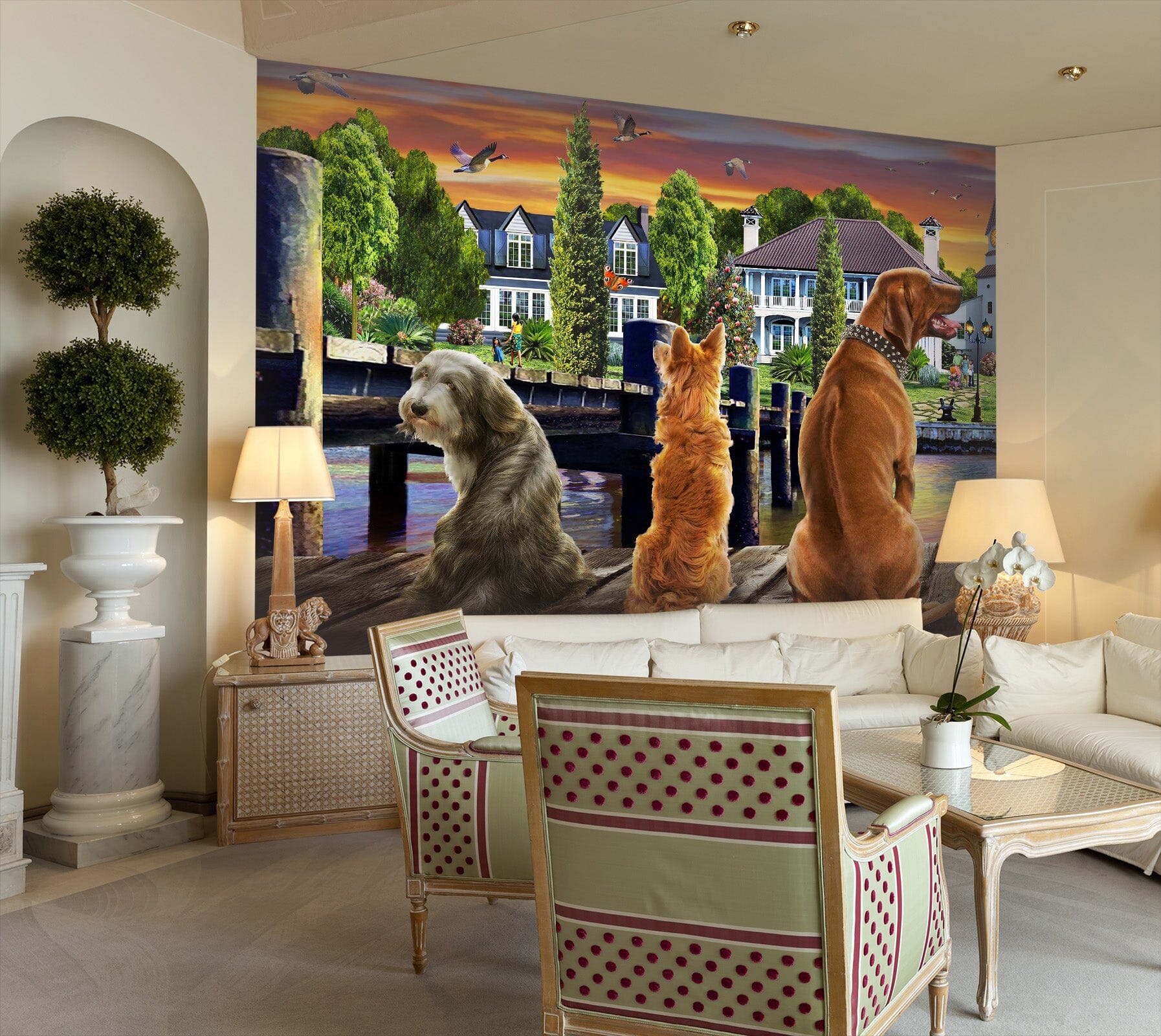 3D Dog Warrior 1422 Adrian Chesterman Wall Mural Wall Murals Wallpaper AJ Wallpaper 2 