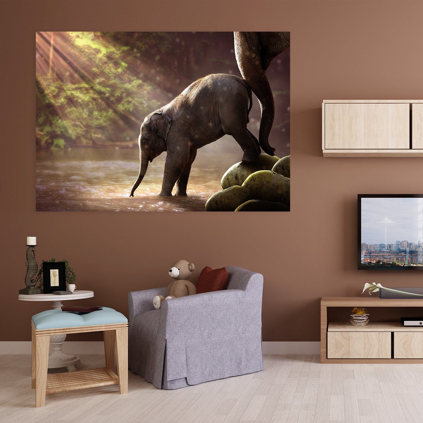 3D Dusk Icon 47 Animal Wall Stickers Wallpaper AJ Wallpaper 2 