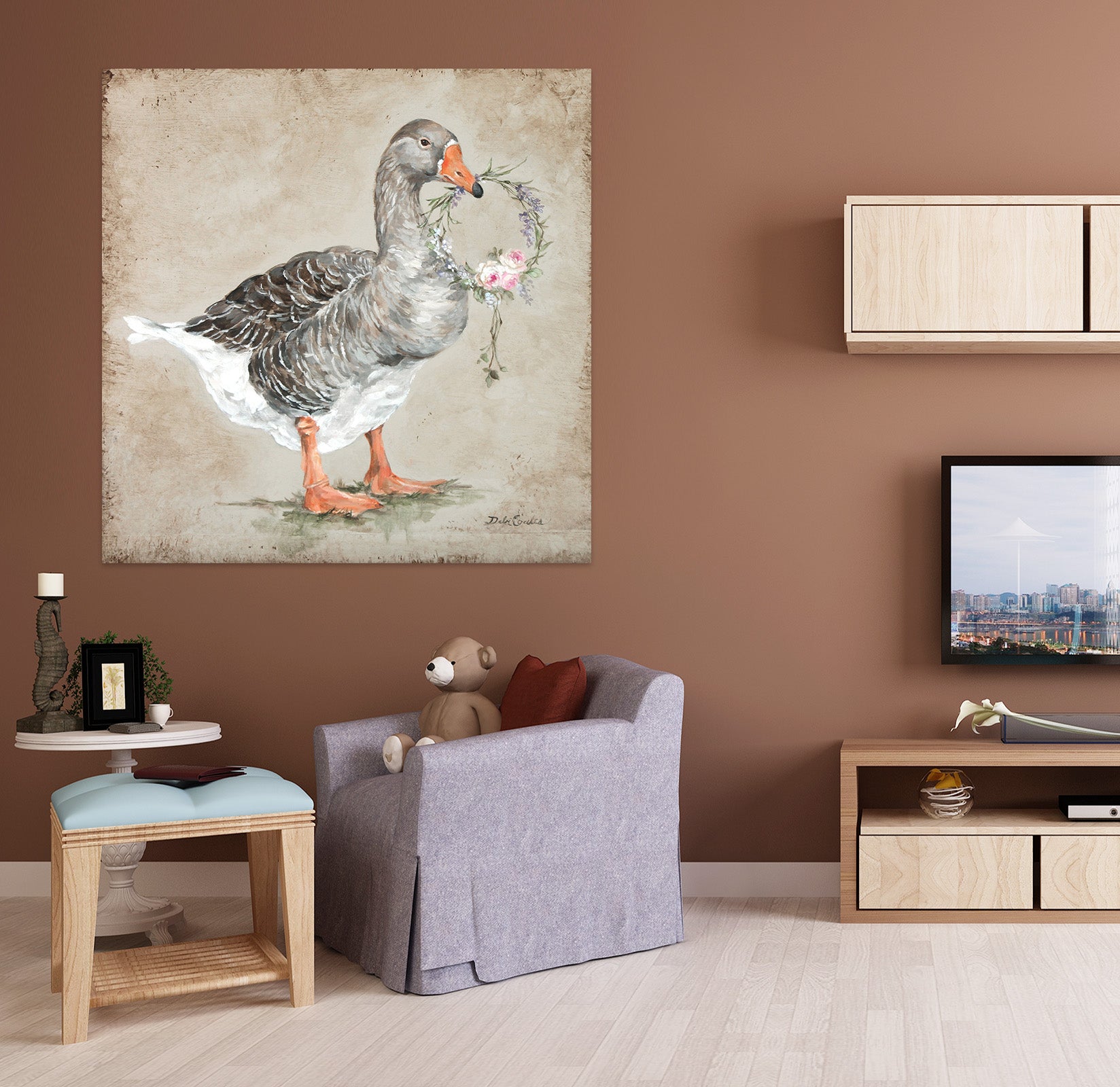 3D Duck 005 Debi Coules Wall Sticker