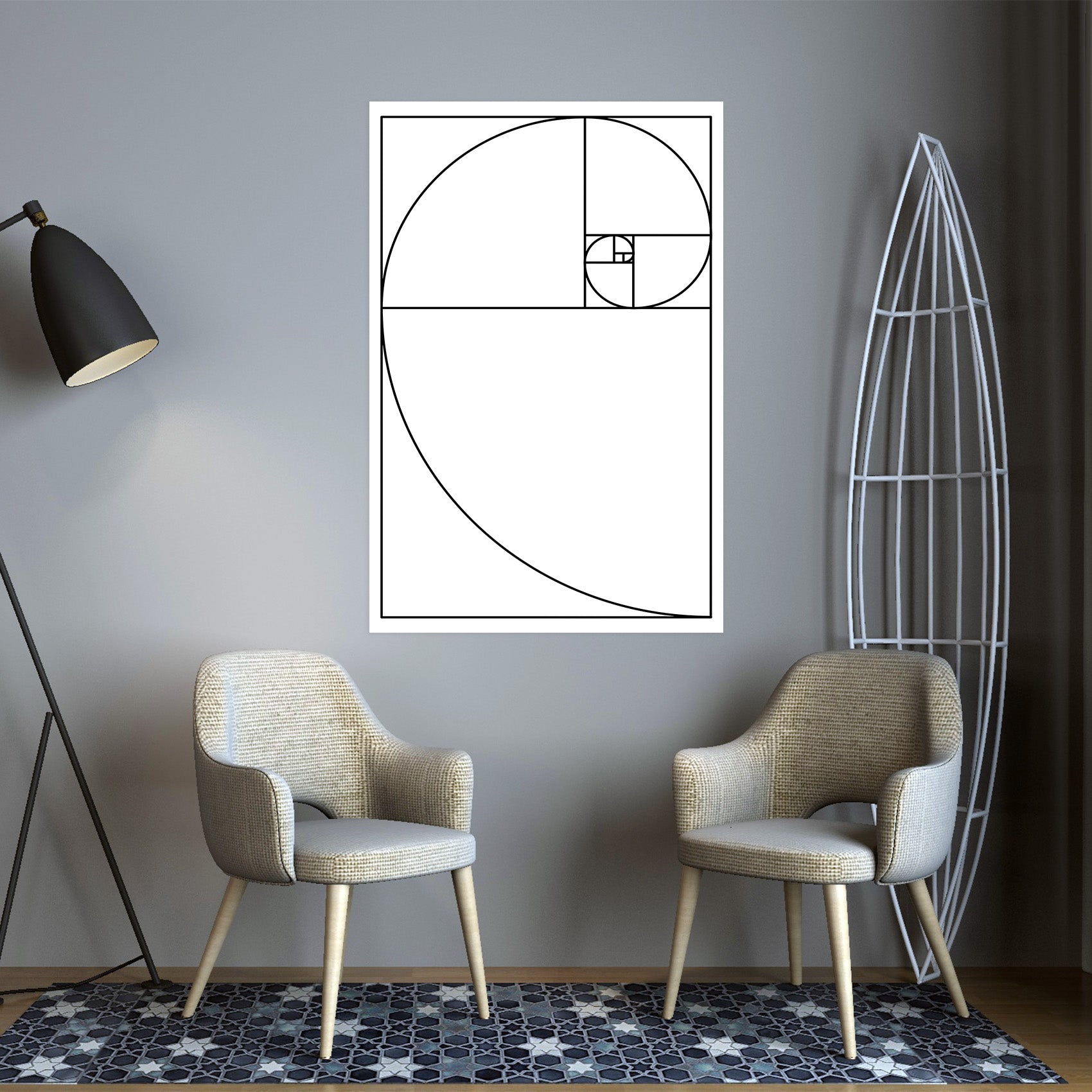 3D Line Pattern 203 Boris Draschoff Wall Sticker