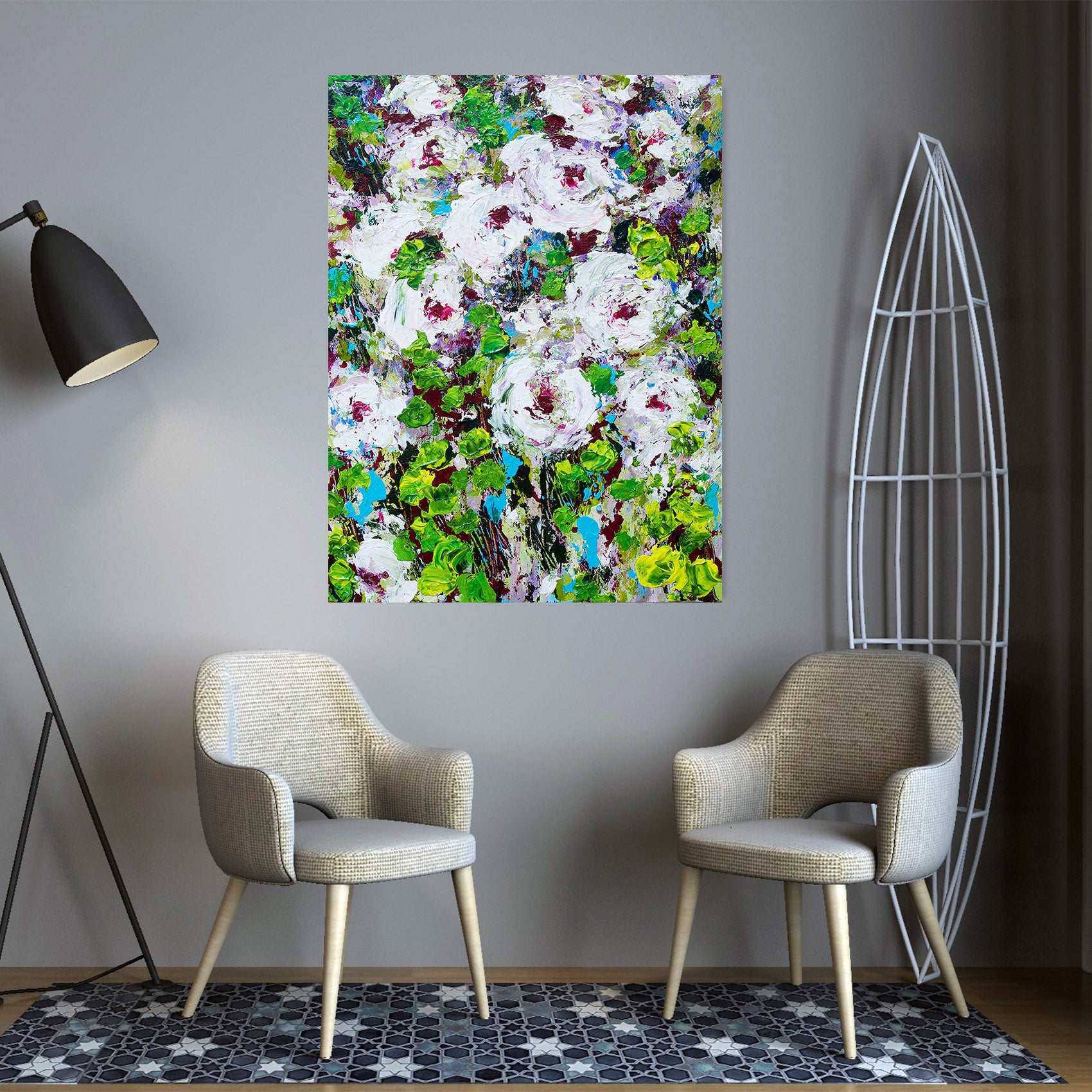 3D White Garden 286 Allan P. Friedlander Wall Sticker