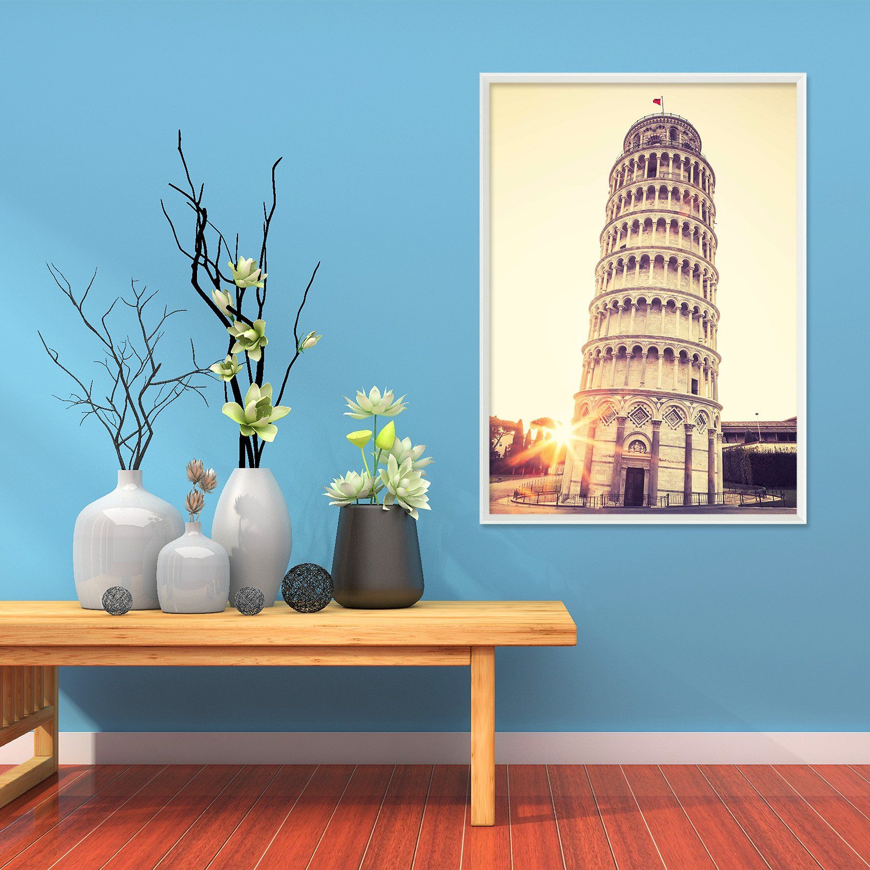 3D Round Tower 059 Fake Framed Print Painting Wallpaper AJ Creativity Home 