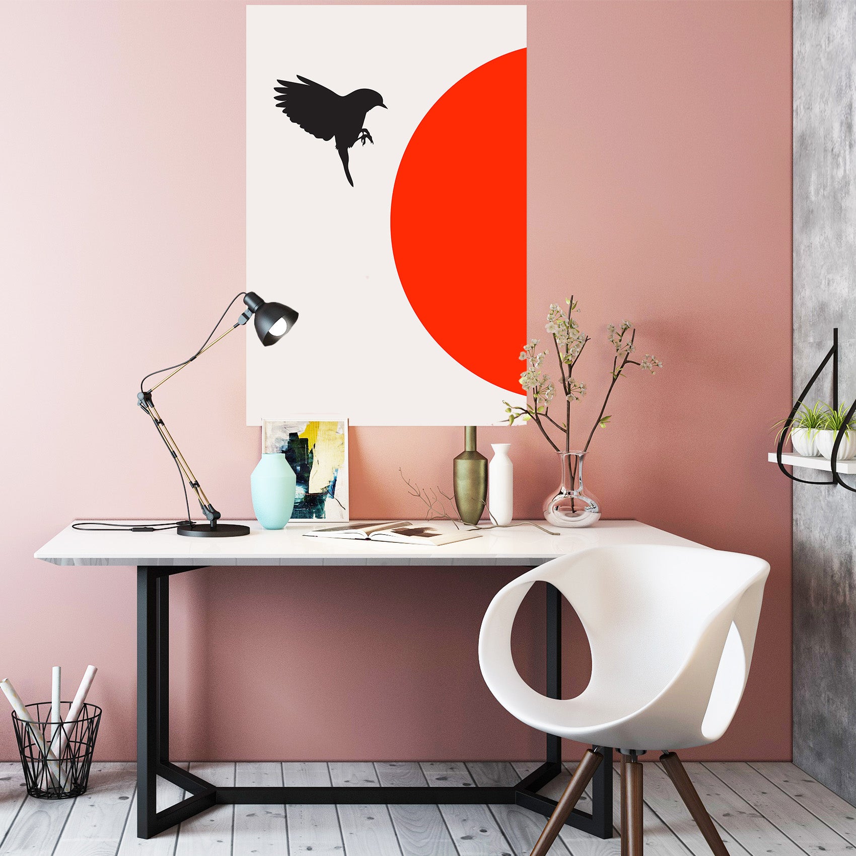 3D Flying Bird 128 Boris Draschoff Wall Sticker