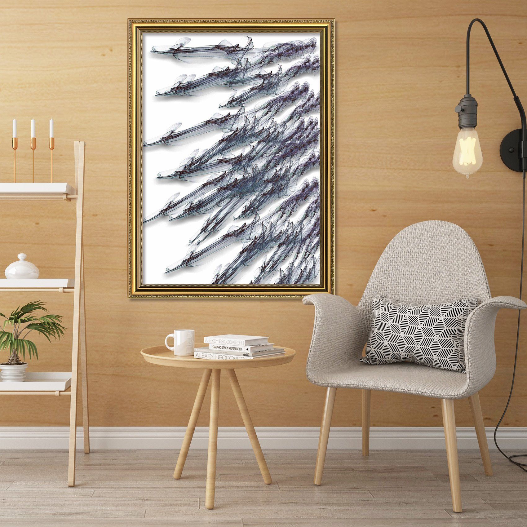 3D Ink Painting 071 Fake Framed Print Painting Wallpaper AJ Creativity Home 