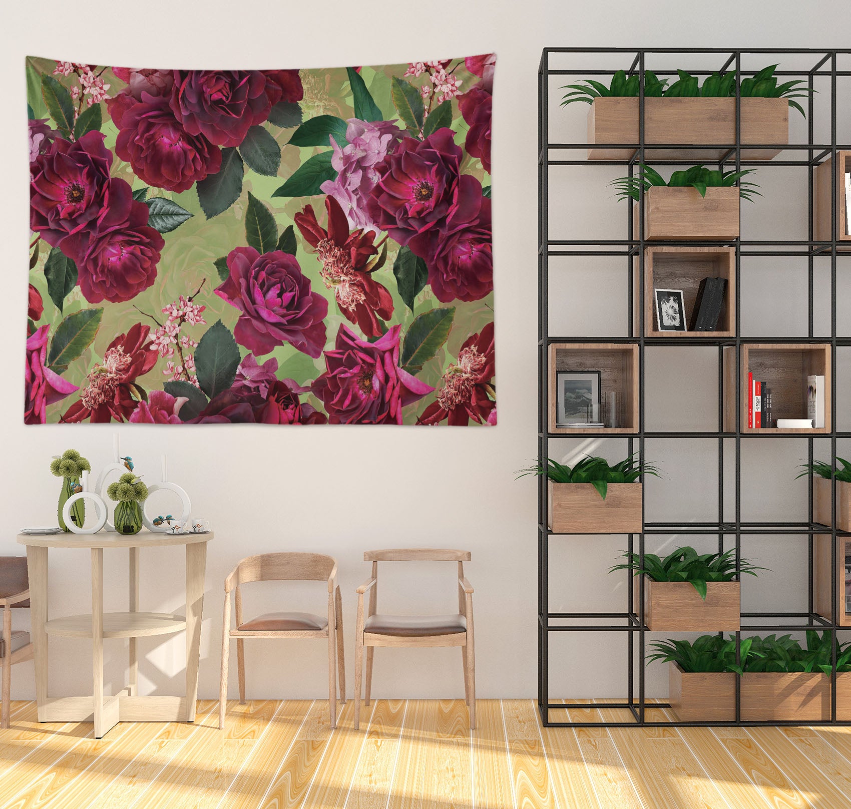 3D Red Flower 5344 Uta Naumann Tapestry Hanging Cloth Hang