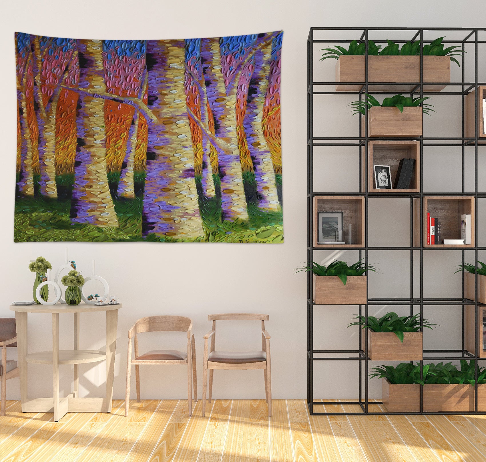 3D Forest 11812 Dena Tollefson Tapestry Hanging Cloth Hang