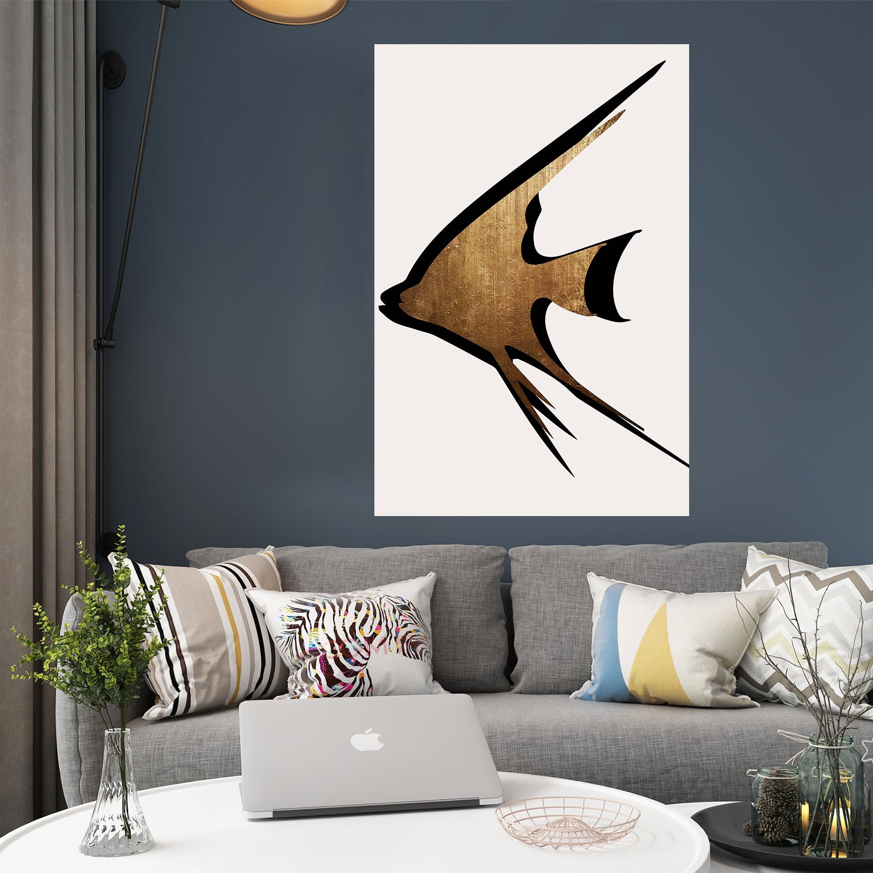 3D Gold Fish 148 Boris Draschoff Wall Sticker