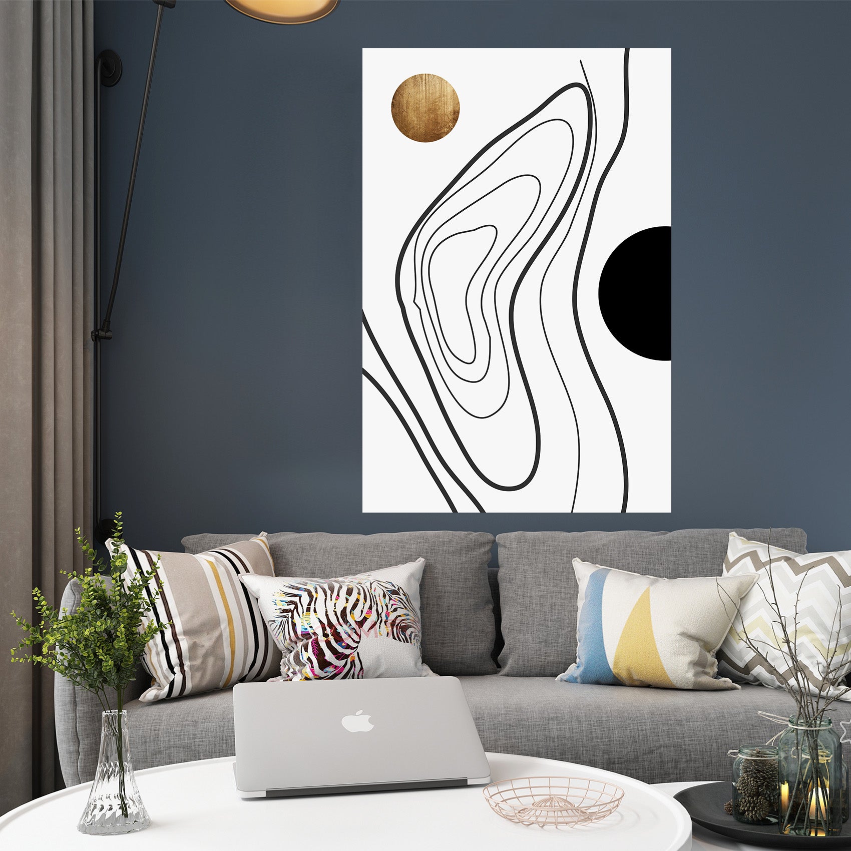 3D Sketch Lines 185 Boris Draschoff Wall Sticker