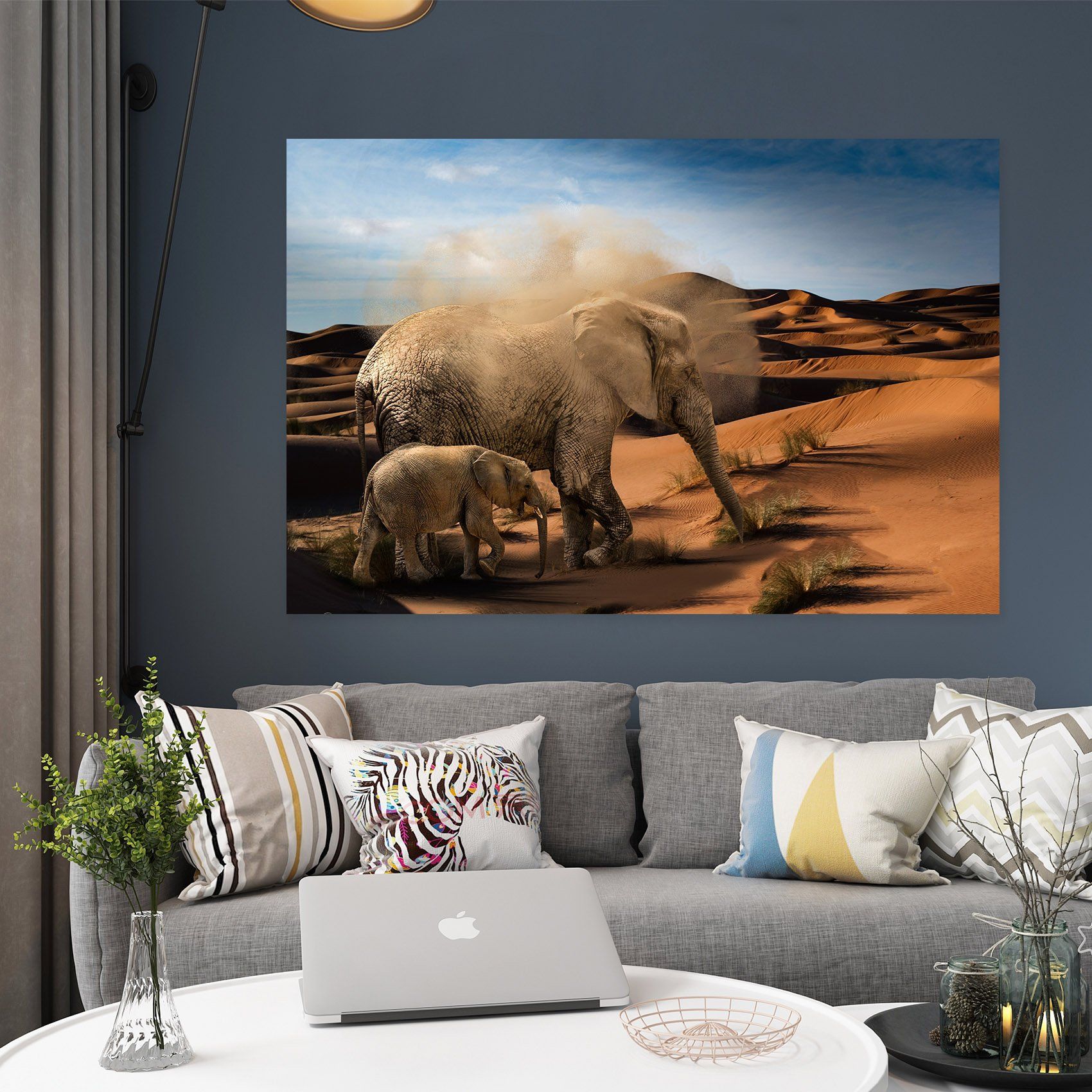 3D Desert Elephant 48 Animal Wall Stickers Wallpaper AJ Wallpaper 2 