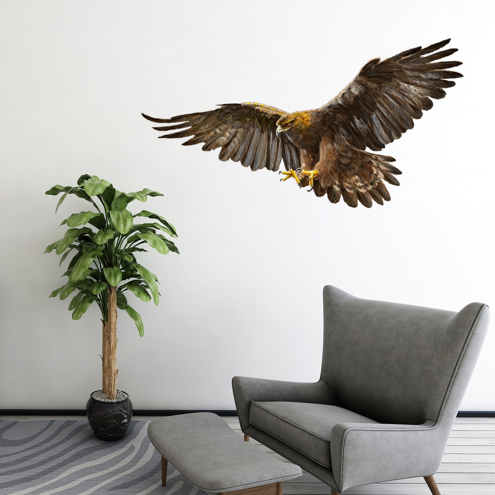 3D Eagle's Eyes 032 Animals Wall Stickers Wallpaper AJ Wallpaper 