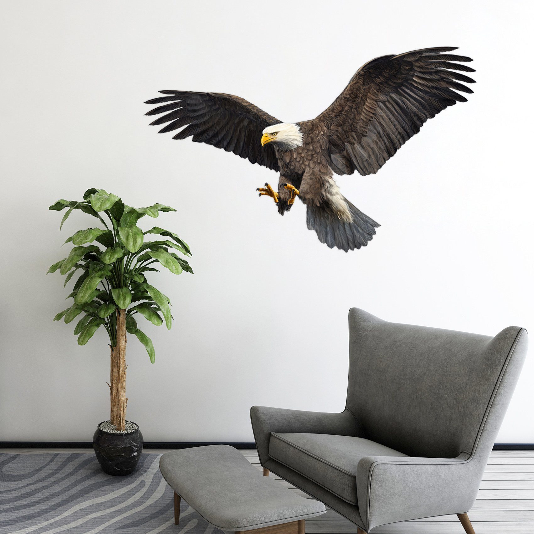 3D Eagle Wings Flying 031 Animals Wall Stickers Wallpaper AJ Wallpaper 