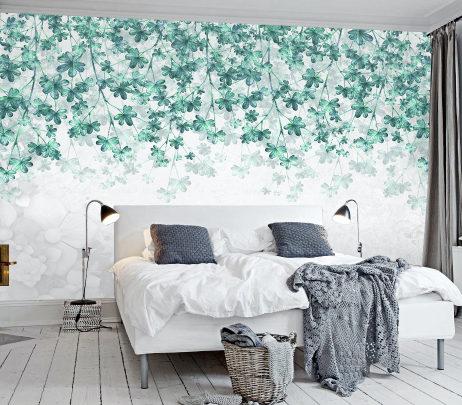 3D Vine Green Flower WG220 Wall Murals