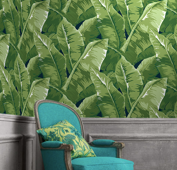 3D Green Plantain WG318 Wall Murals