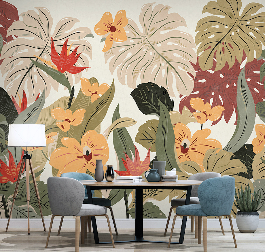 3D Yellow Flower WG048 Wall Murals