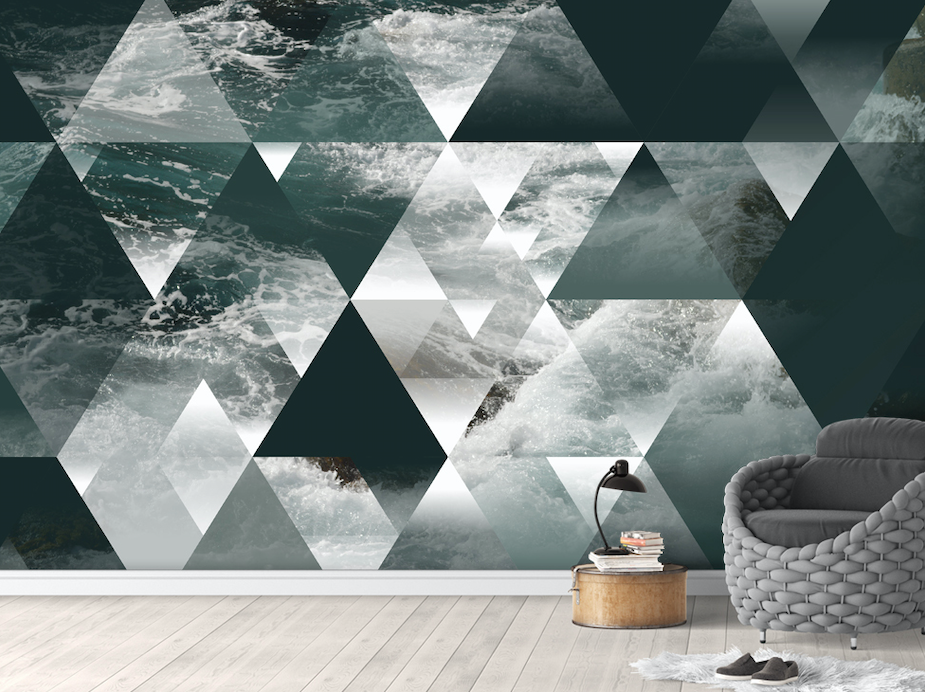 3D Triangle Wave WG219 Wall Murals