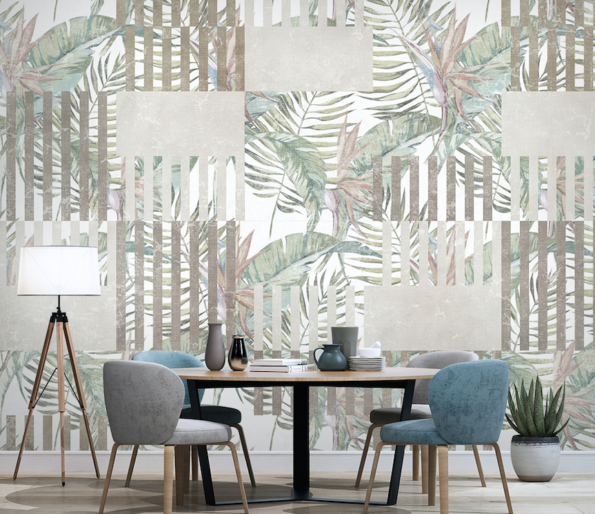 3D Green Leaf WG062 Wall Murals