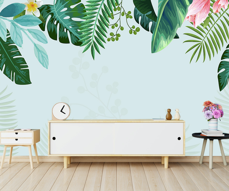 3D Leaves Flower WG257 Wall Murals