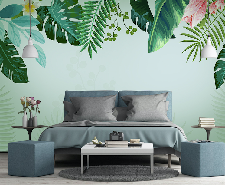 3D Leaves Flower WG257 Wall Murals