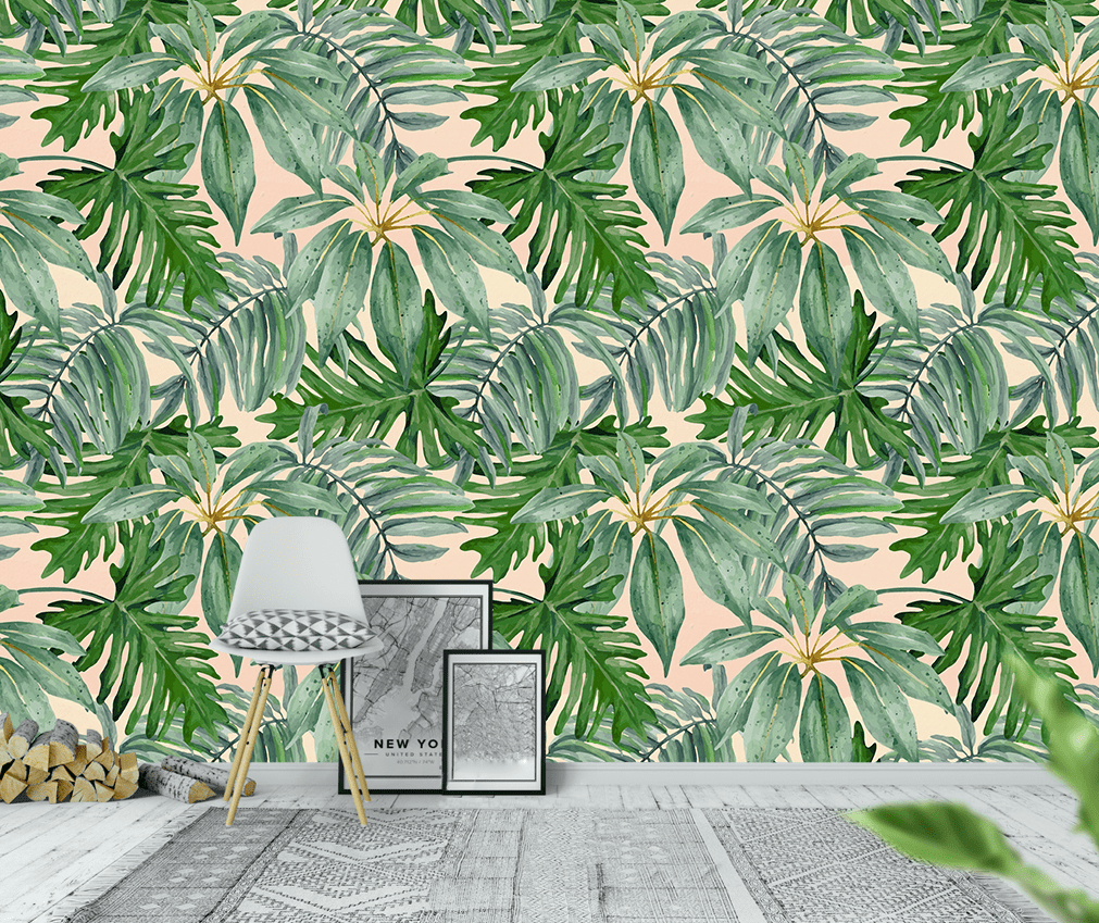 3D Green Leaf WG173 Wall Murals Wallpaper AJ Wallpaper 2 