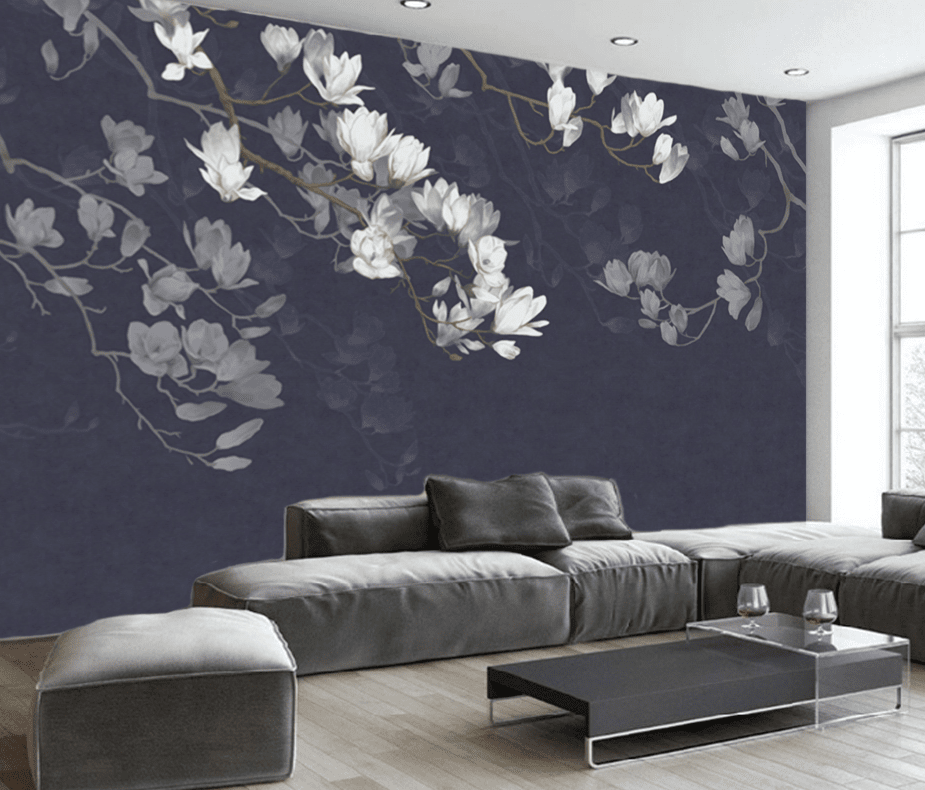 3D White Magnolia Flower WG143 Wall Murals Wallpaper AJ Wallpaper 2 