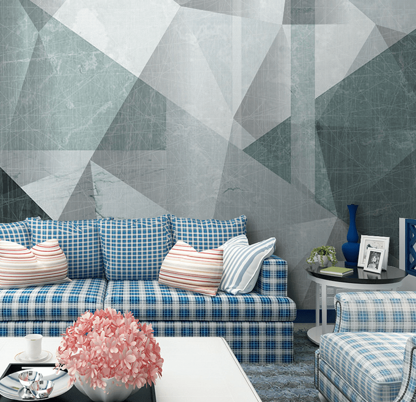 3D Geometric Patchwork WG089 Wall Murals Wallpaper AJ Wallpaper 2 