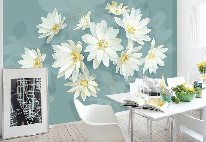 3D Summer Lotus WG184 Wall Murals Wallpaper AJ Wallpaper 2 