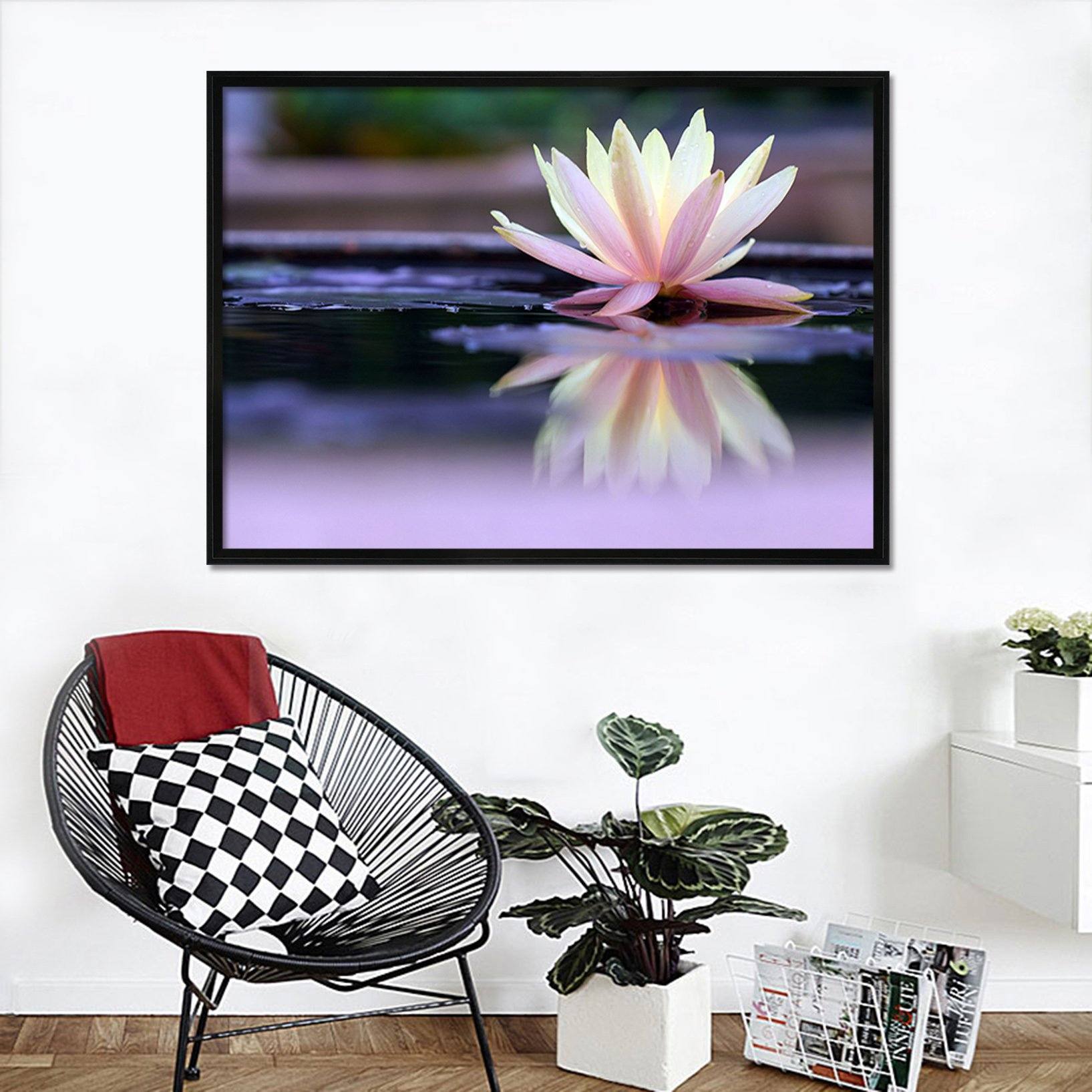 3D Lotus Beautiful 173 Fake Framed Print Painting Wallpaper AJ Creativity Home 