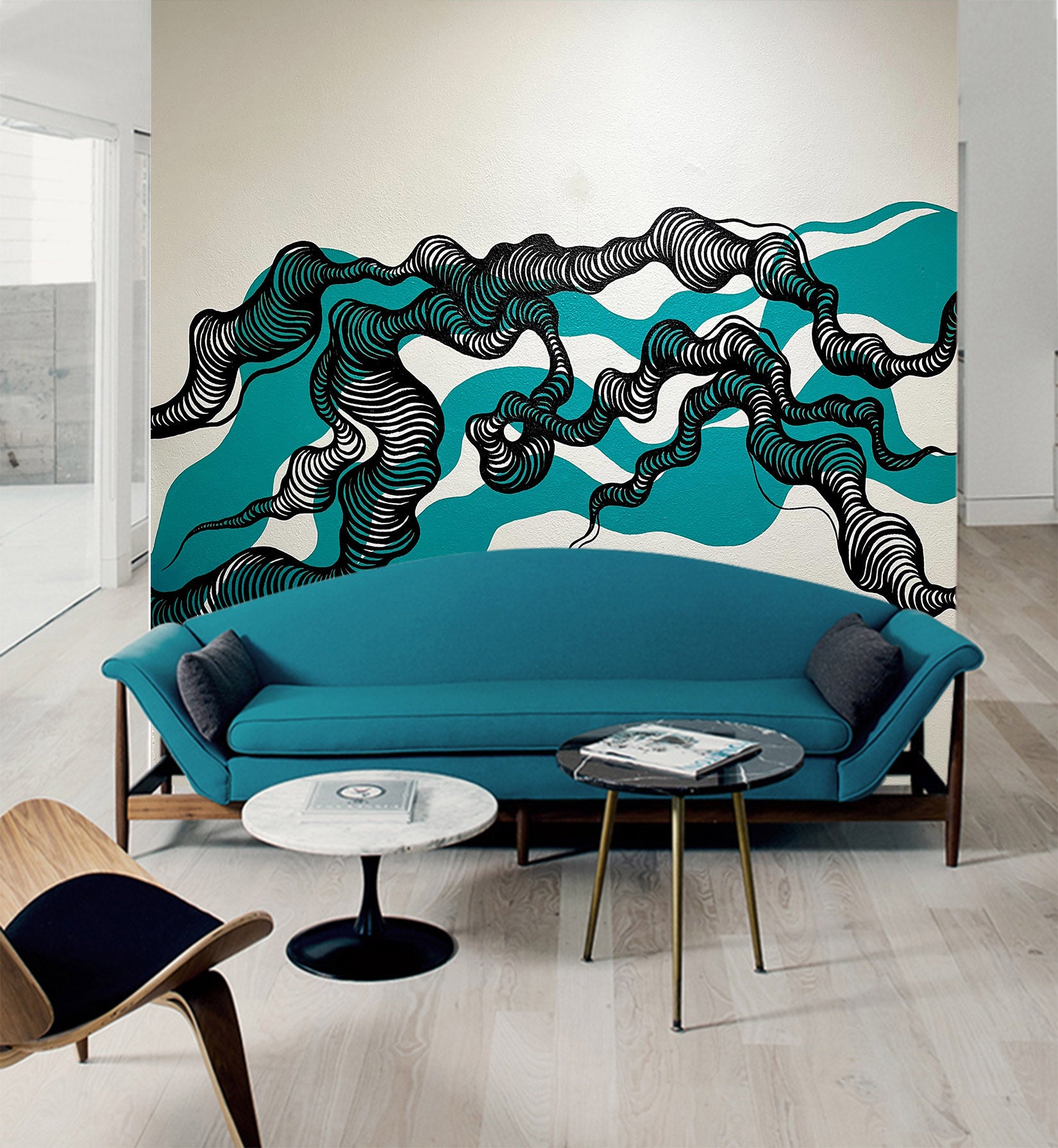 3D Black Texture 1273 Jacqueline Reynoso Wall Mural Wall Murals