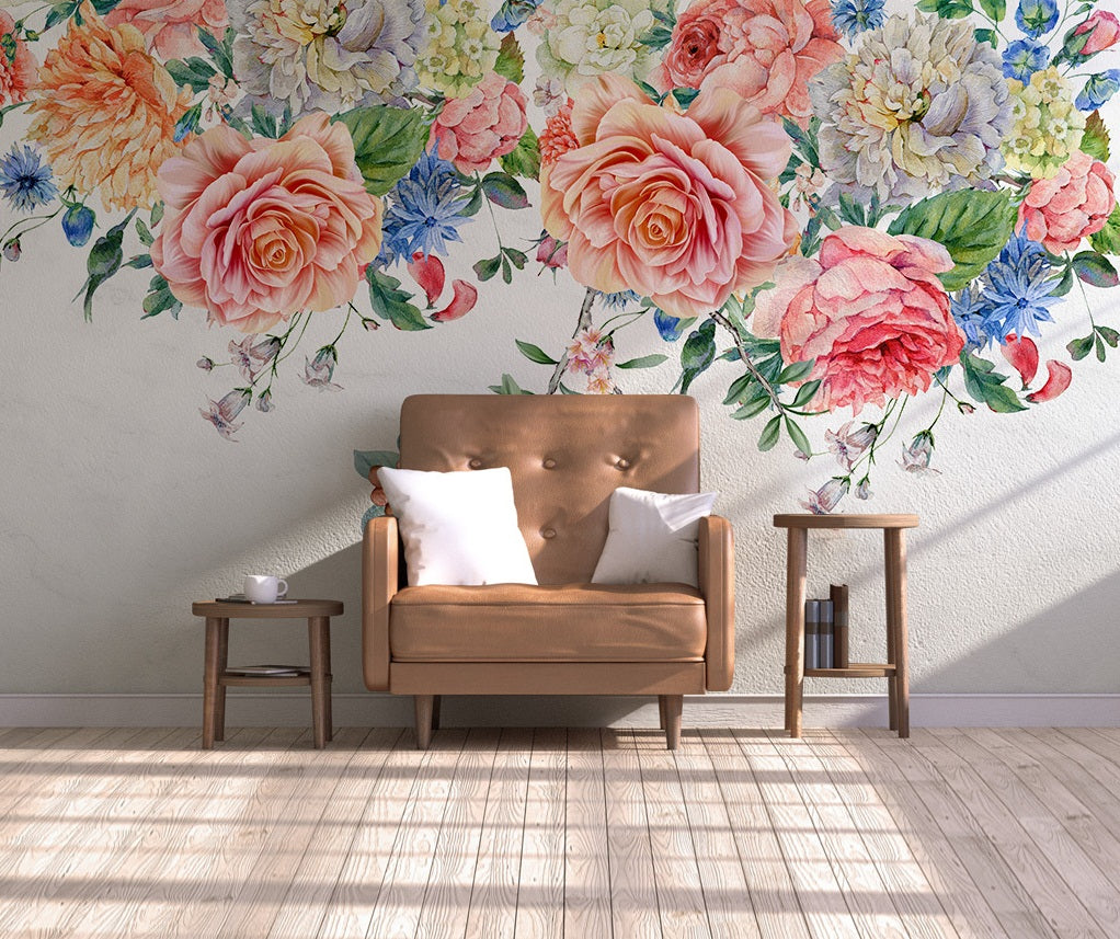 3D Rose Peony WC536 Wall Murals