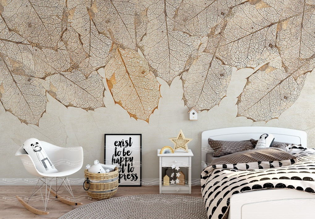 3D Texture Leaves WC447 Wall Murals